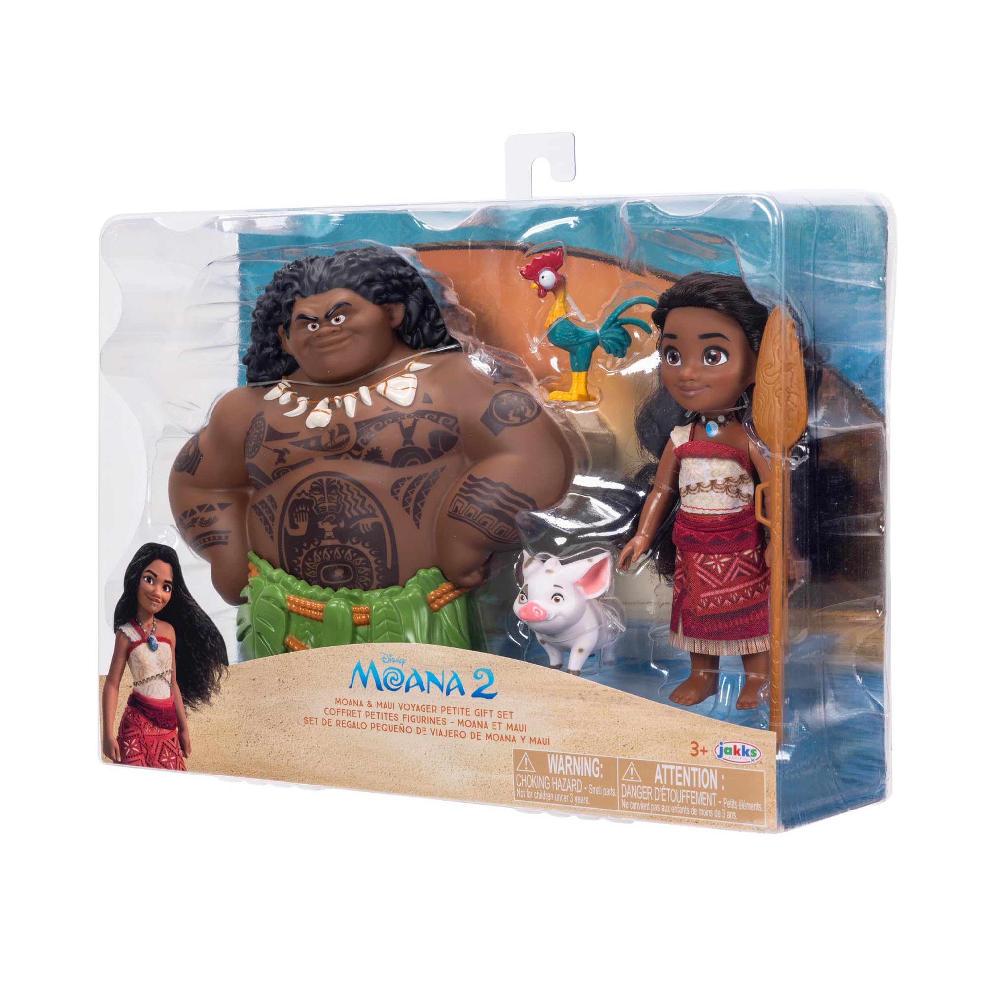 Jakks Pacific Disney Moana 2 Moana & Maui Voyager Petite Dolls Gift Set | 6 Inch Figures | Ages 3+ 2