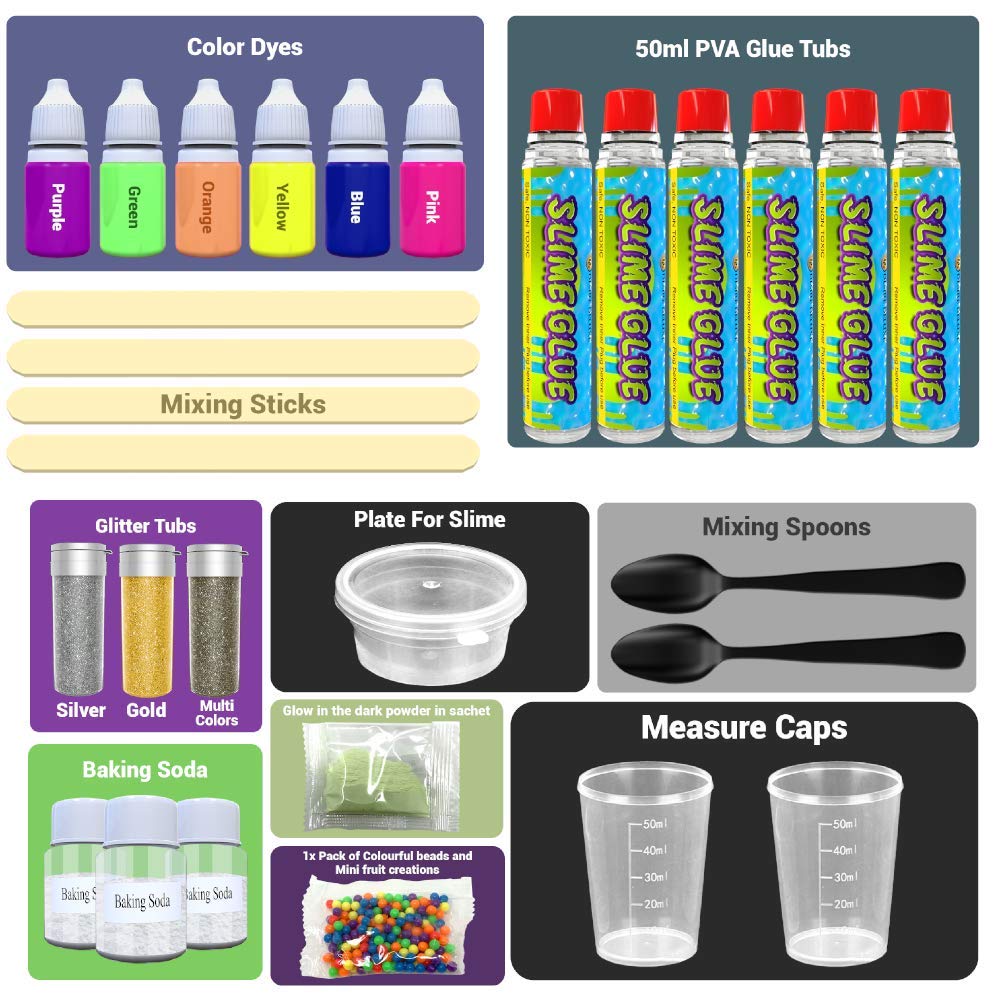Desire Deluxe Slime Making Kit - Neon DIY Science Lab for Kids Ages 3+ 11