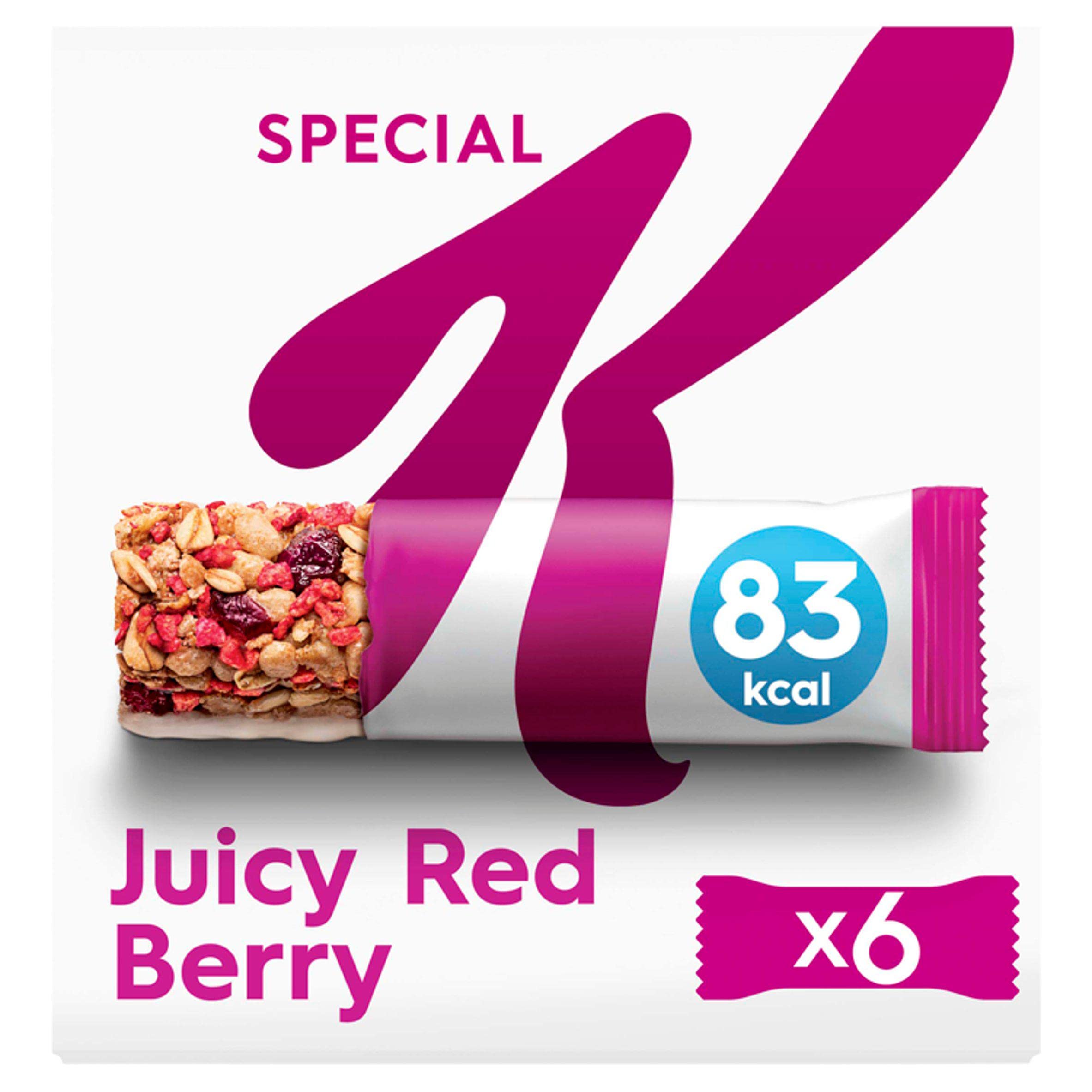 Kellogg's Special K Red Berry Cereal Bar - Wholegrain Oats, Cranberry & Apple | Fortified with Vitamins B3, B6, B9