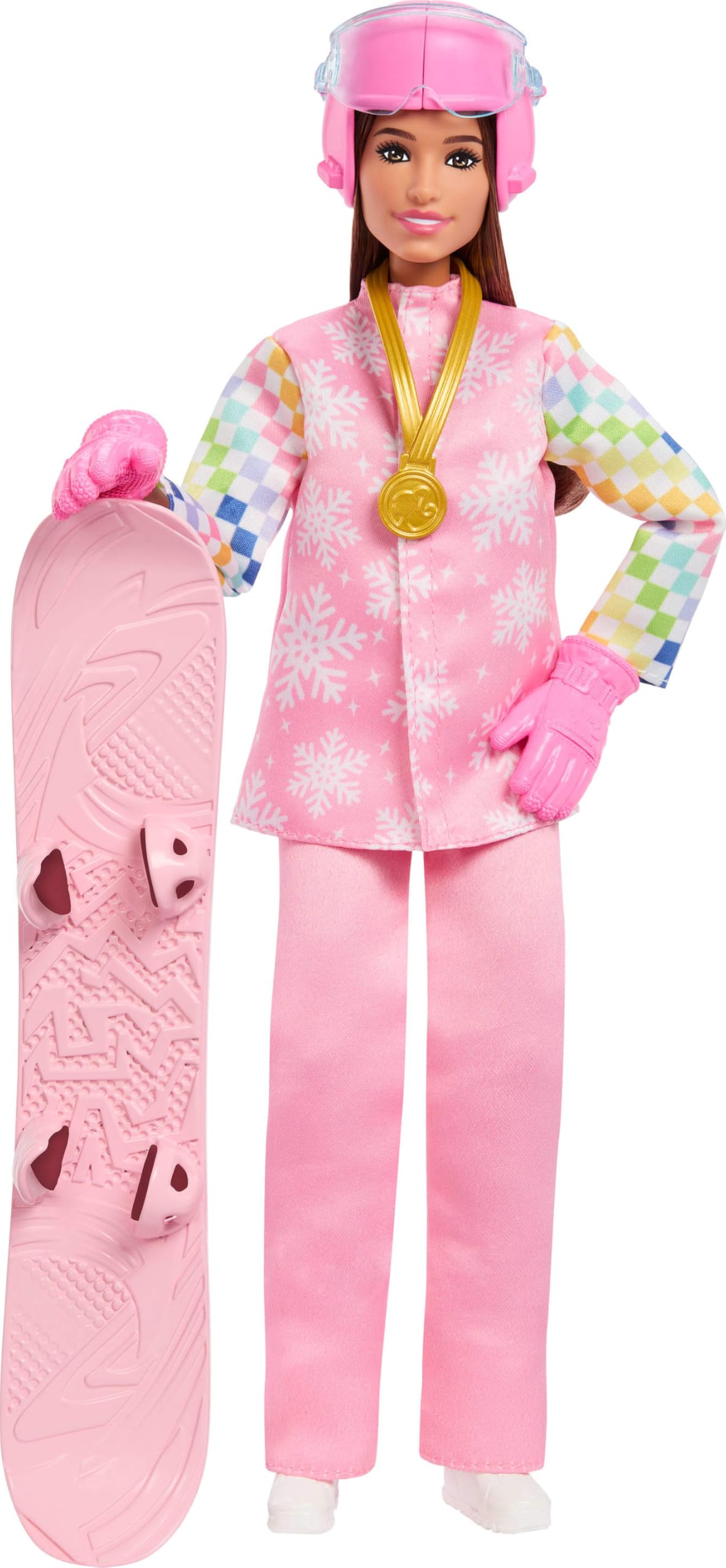 Barbie JKF78 Snowboarder Doll with Color-Change Snowboard | Ages 3+ | Multicolor Plastic