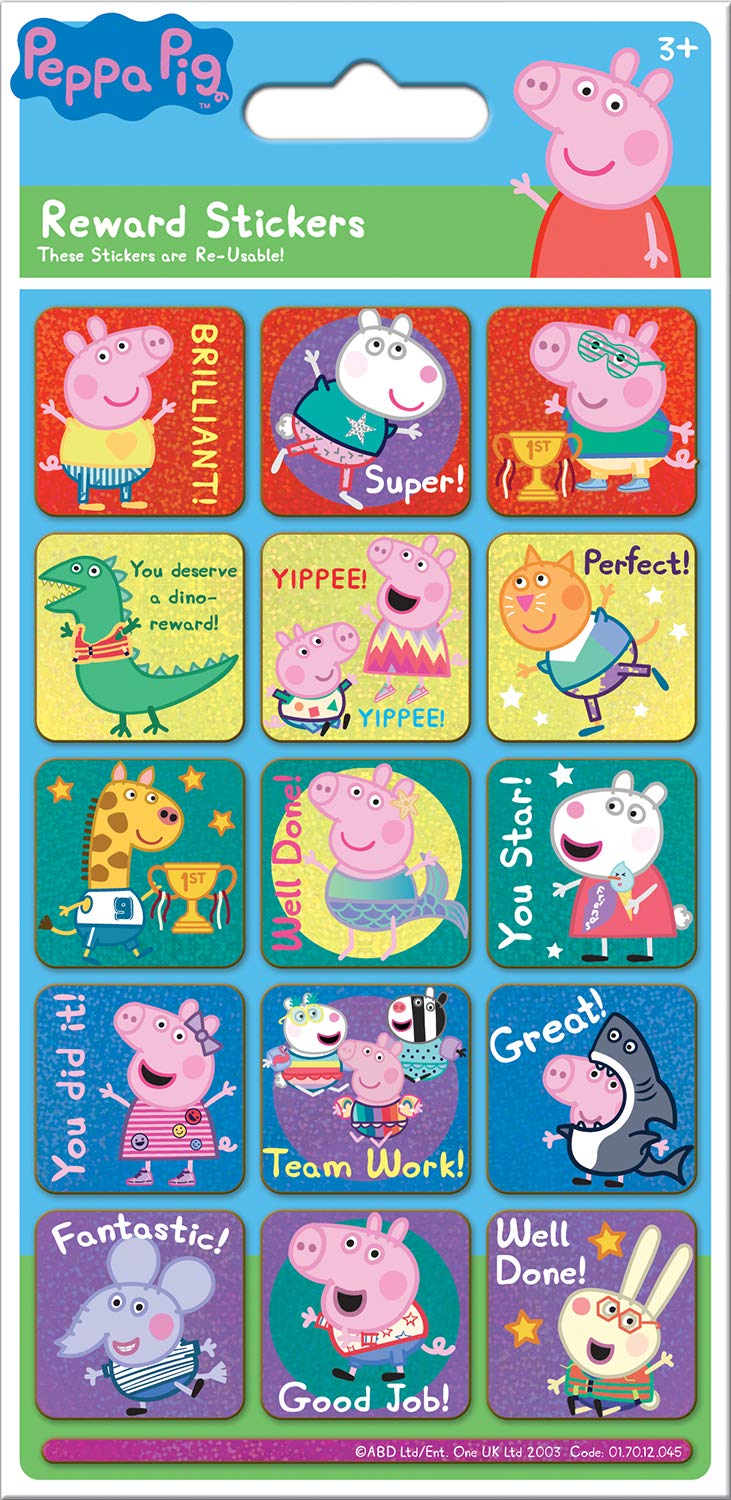 Paper Projects Peppa Pig Rainbow Sparkly Reusable Reward Stickers 1