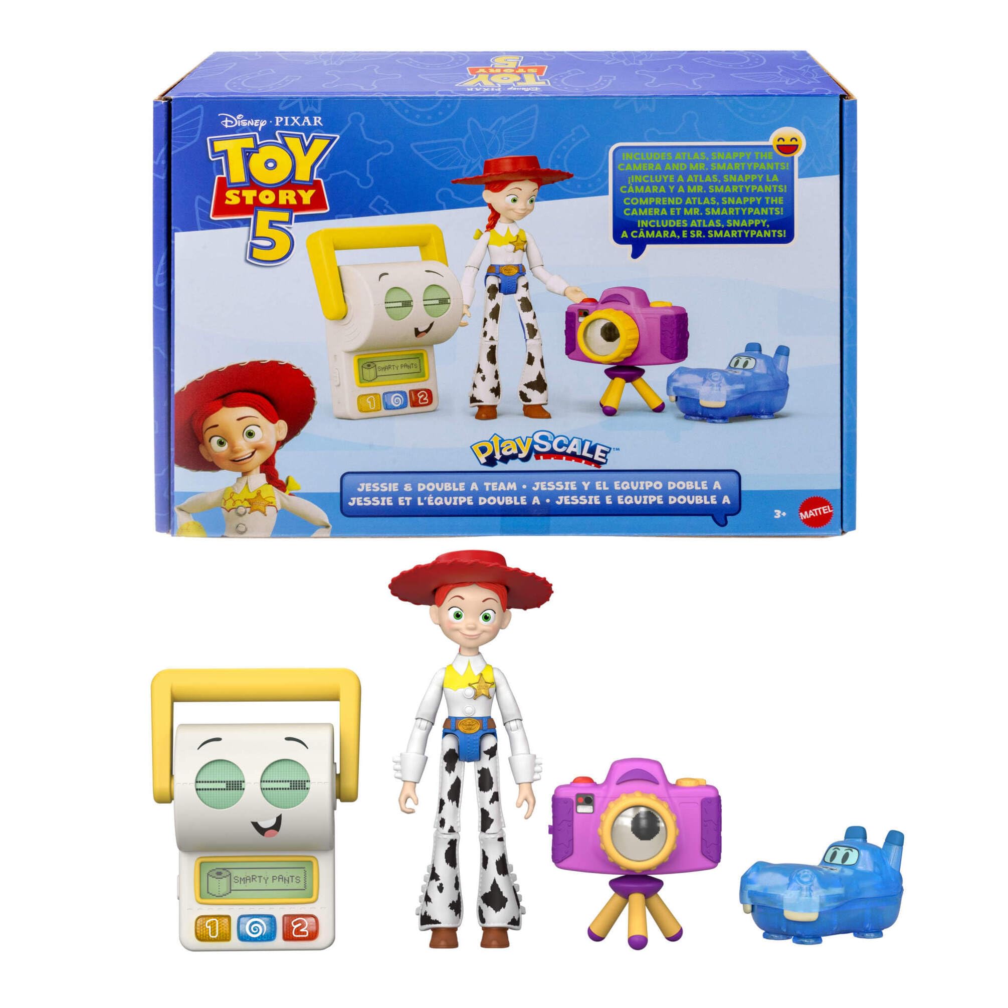 Mattel Disney and Pixar Toy Story 5 Action Figures Multipack with Jessie, Smarty Pants, Atlas & Snappy 1