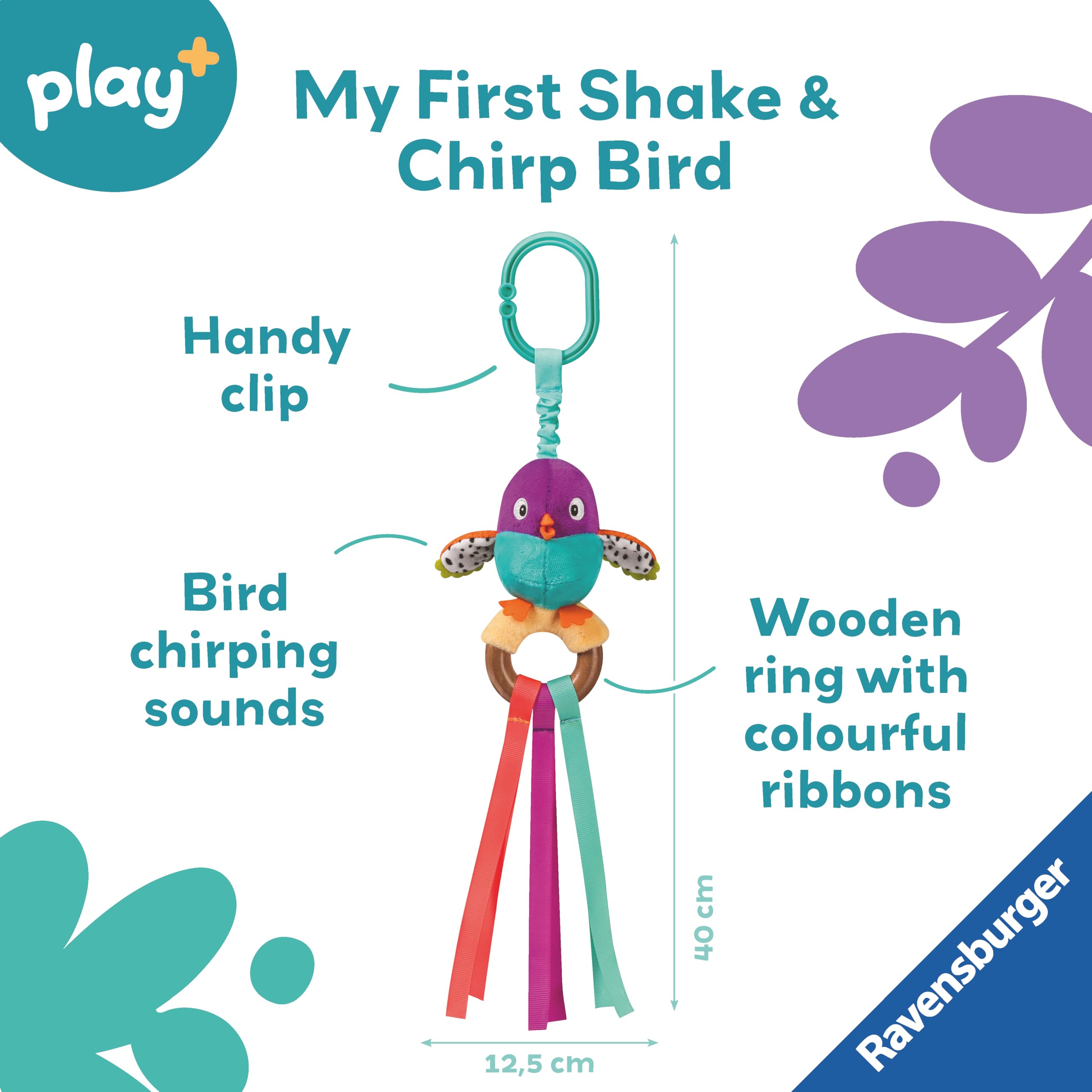 Ravensburger Play+ Cuddle & Play Bird - Plush Interactive Toy | 0 Months+ | Multicolor