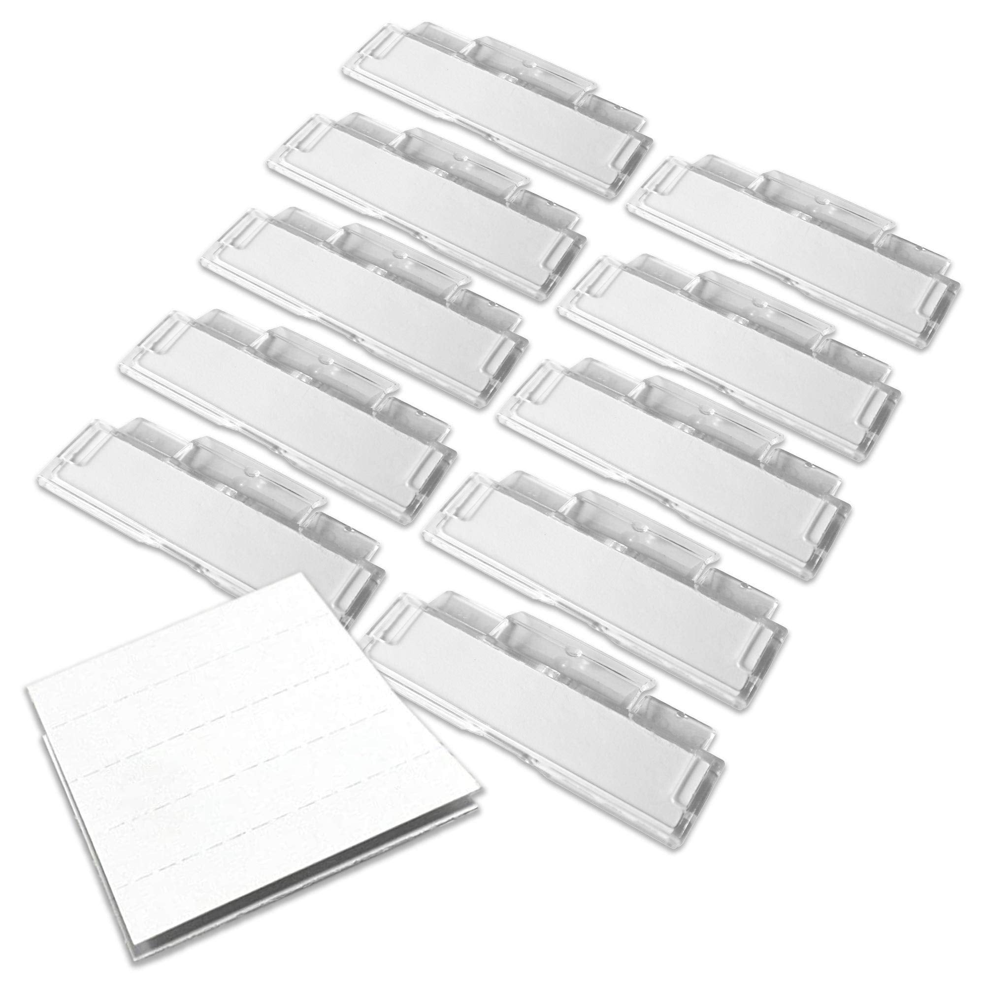 Habercrafts 100 Pack Clear Plastic Suspension File Tabs & Printable Inserts | Straight Cut Top Tab