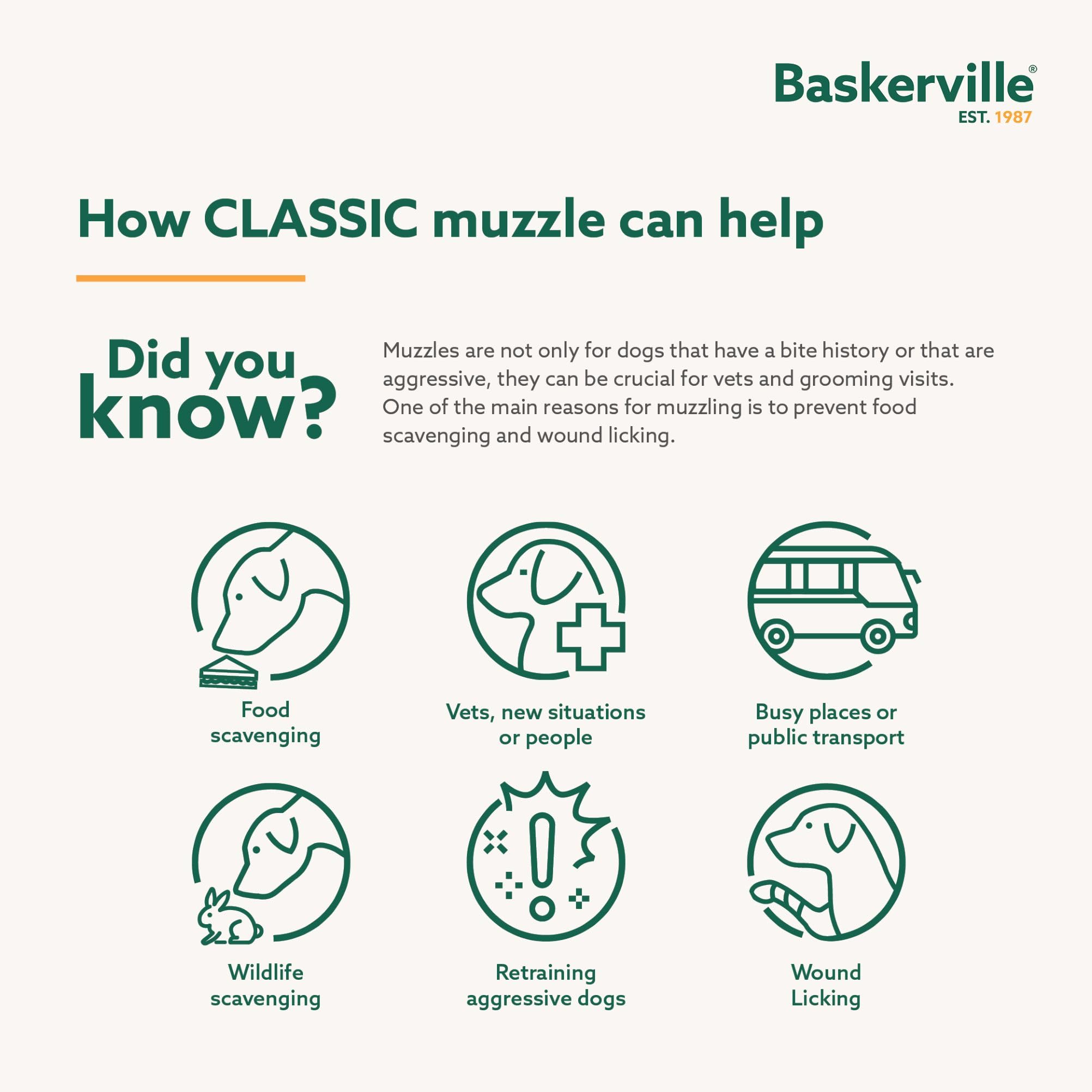 Baskerville Classic Basket Muzzle - Size 3 Brown | Prevents Biting & Scavenging | Dog Muzzle 3