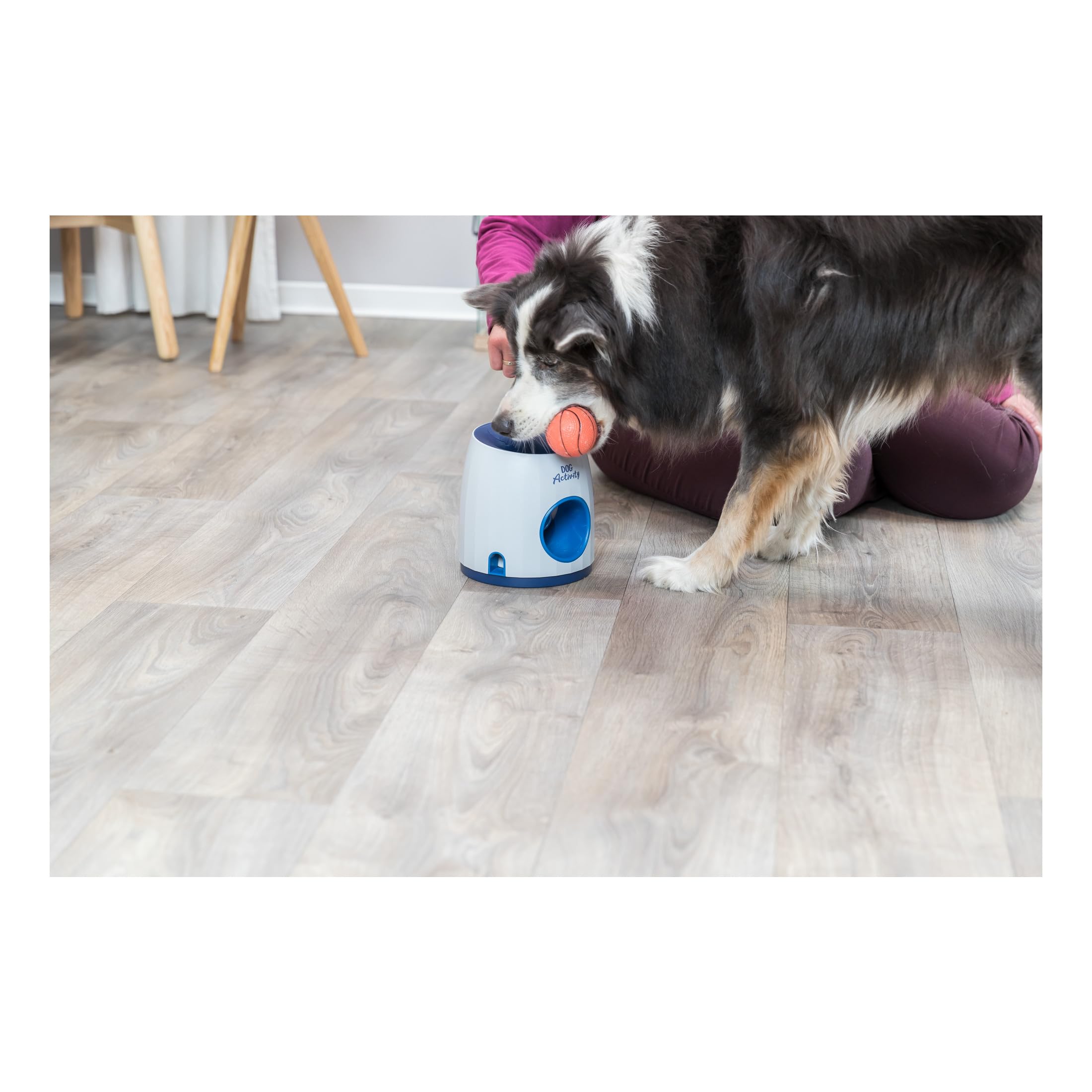 Trixie Dog Activity Ball & Treat Strategy Game - Interactive Puzzle Toy | Level 3 Difficulty | Indoor Activity