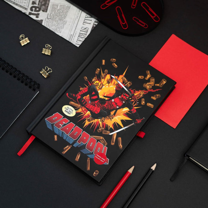 Grupo Erik Marvel Deadpool LED Illuminated Dotted A5 Notebook (GE-MARVEL-DP-A5)