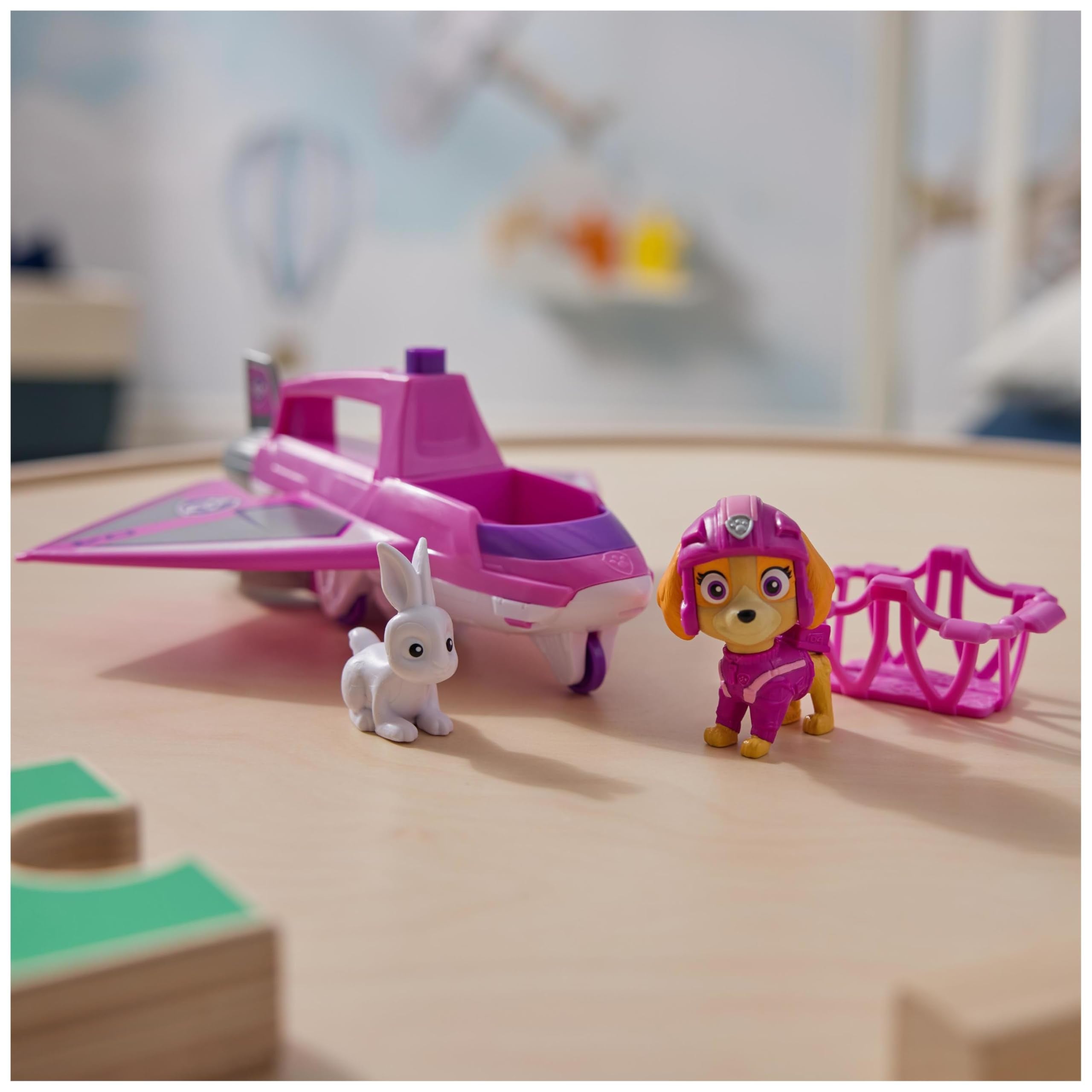 Paw Patrol Air Rescue Skye Action Figure & Hero Claw Jet Plane with Bunny Toy | Ages 3-9