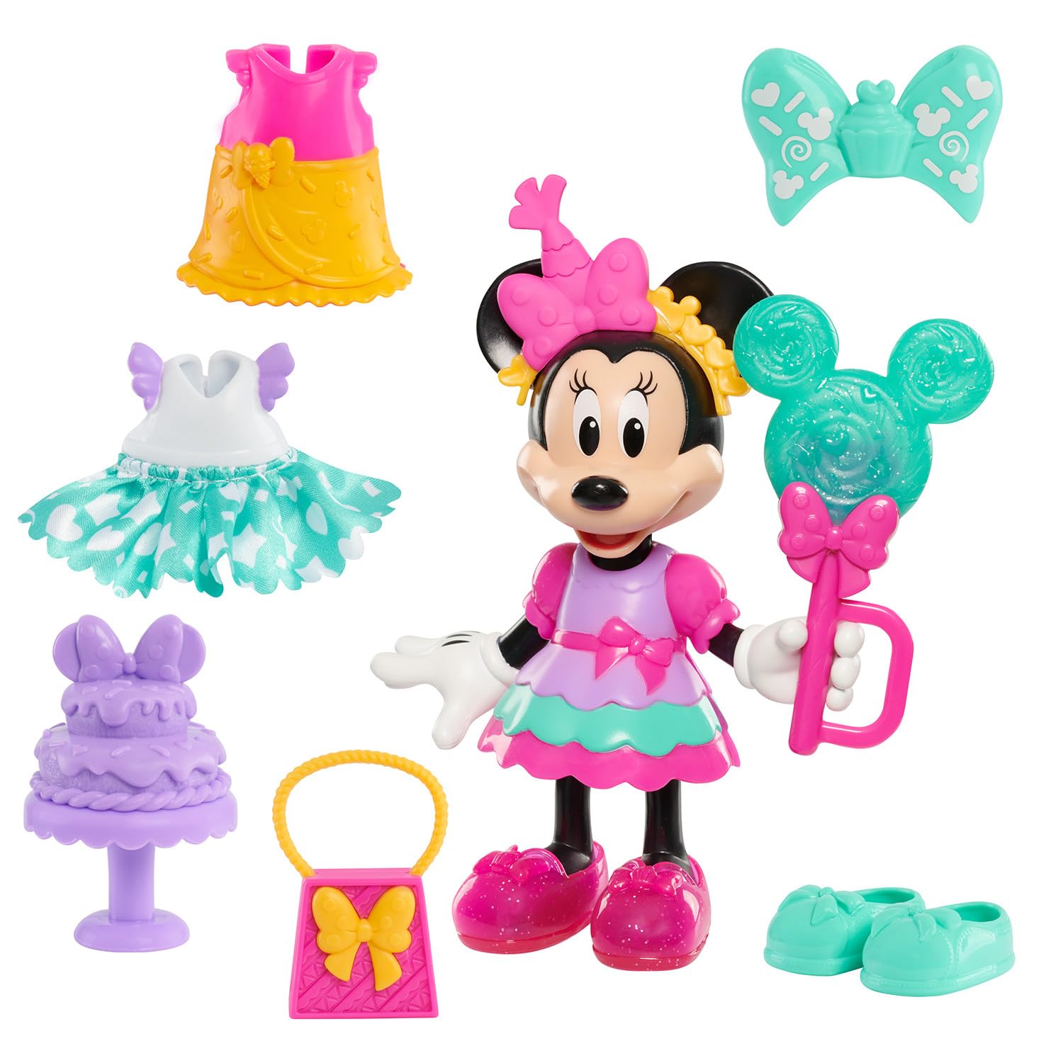 Disney Junior Minnie Mouse Fabulous Fashion Doll - Sweet Party Playset for Ages 3+ 9