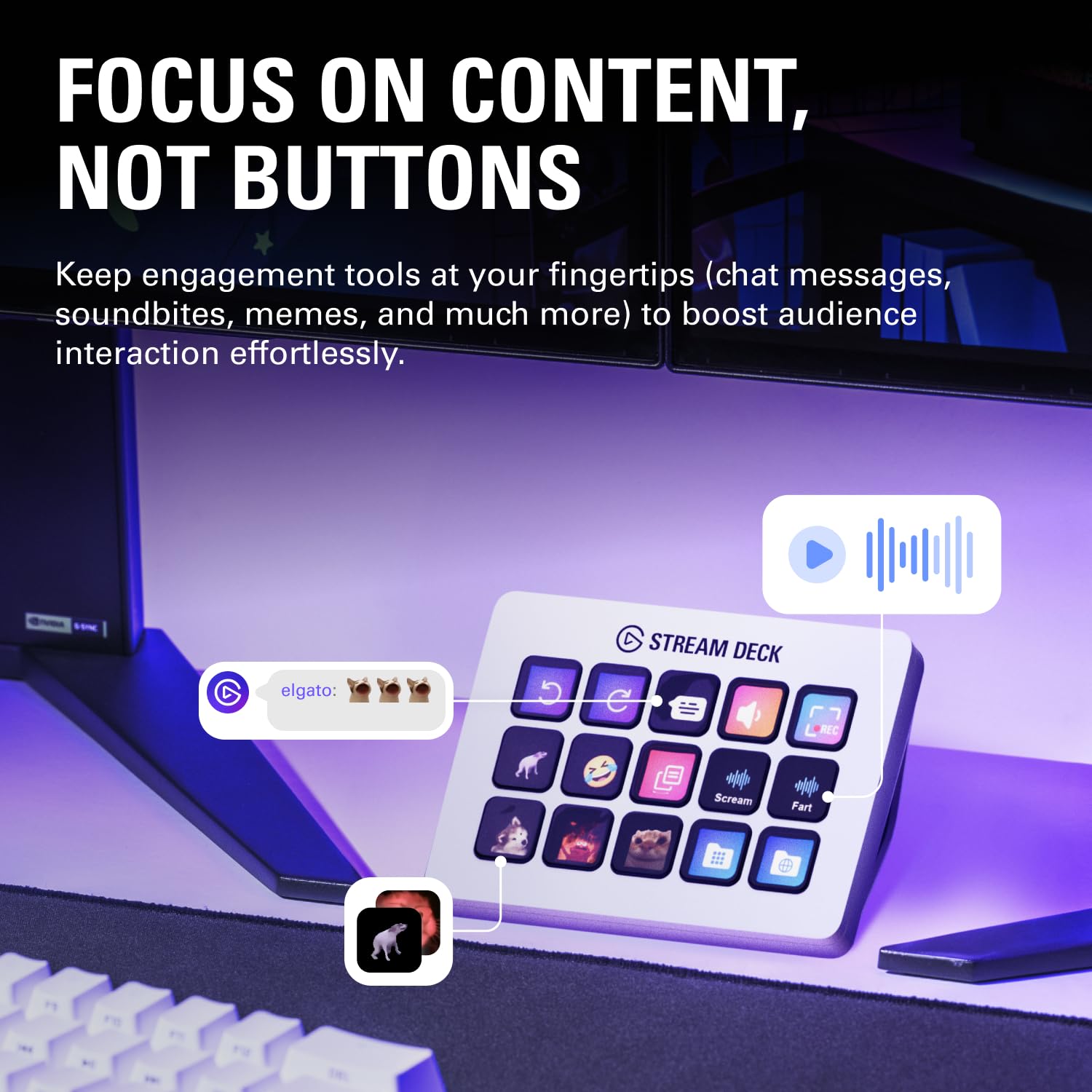 Elgato Stream Deck MK.2 Studio Controller - 15 Macro Keys | White 7
