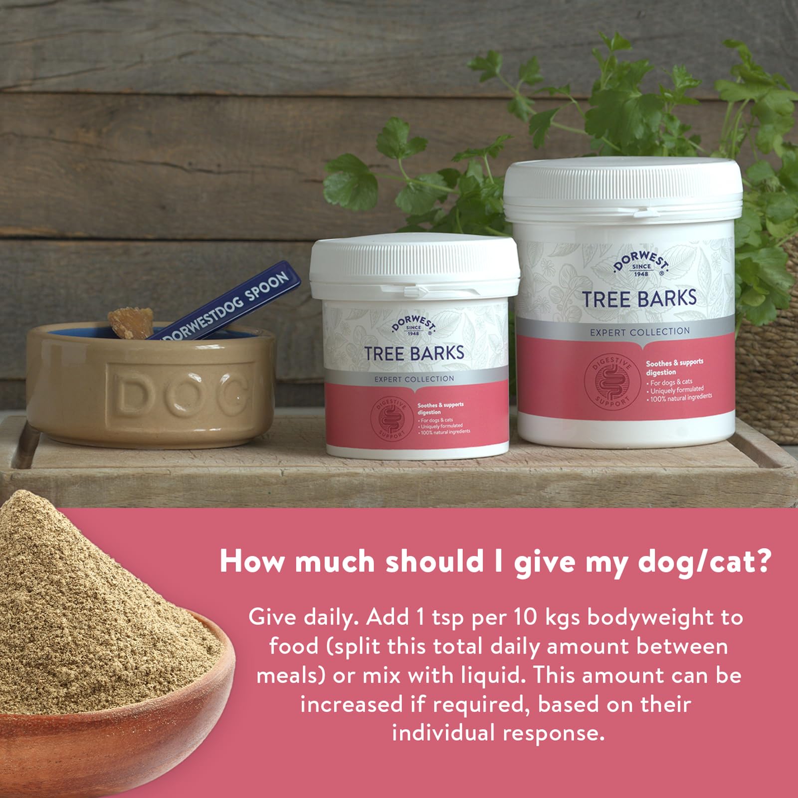 DORWEST HERBS Tree Barks Powder for Dogs and Cats - Digestive Support | 400g Powder 4