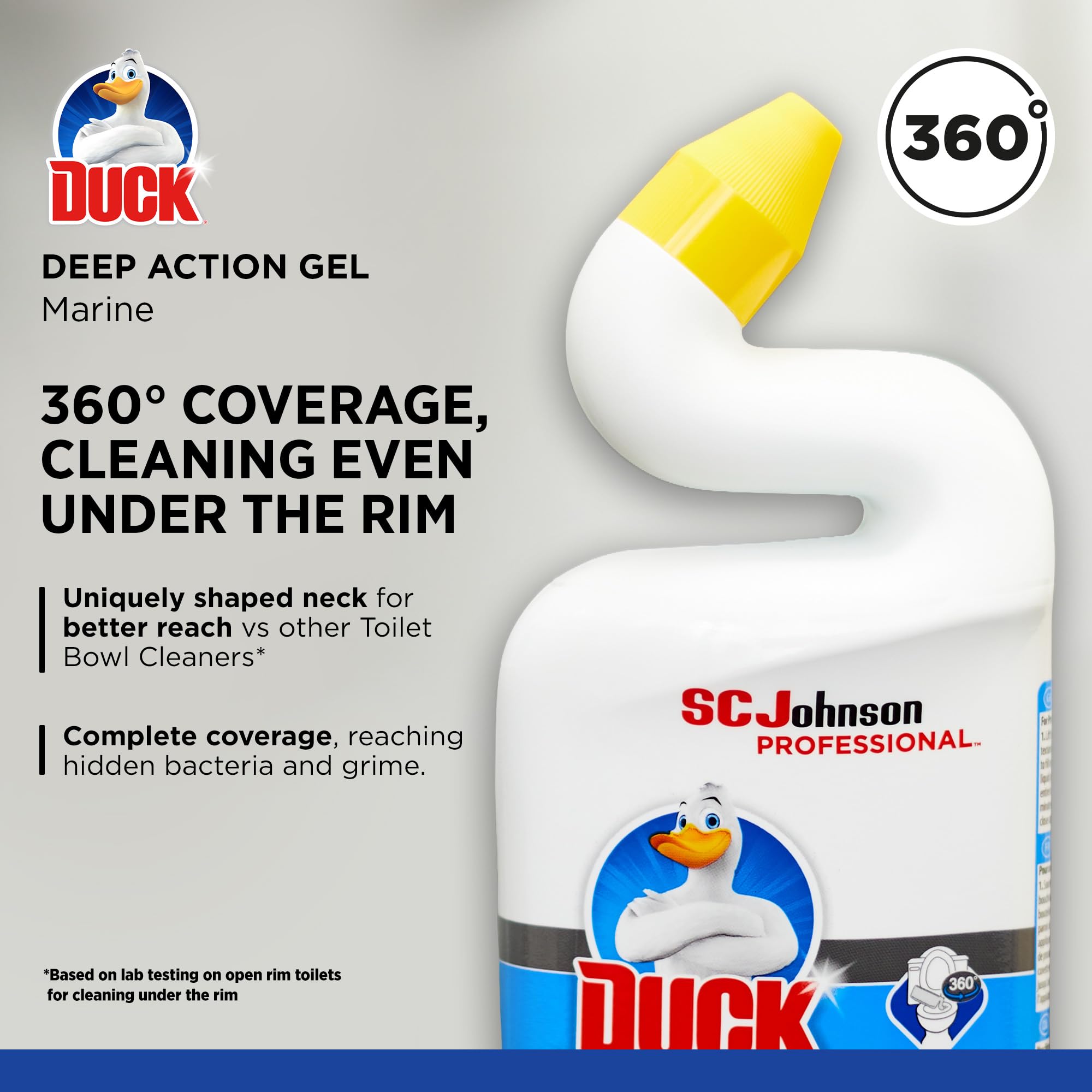 SC Johnson Professional Duck Deep Action Gel Marine Toilet Cleaner - 750 ml Gel Disinfectant for Toilets & Urinals 5