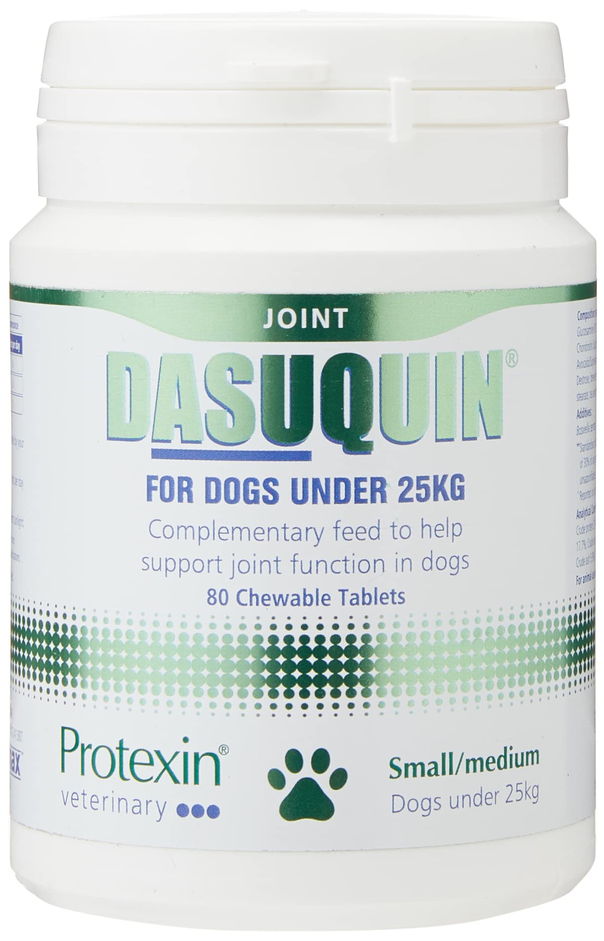 Protexin Dasuquin Advanced Joint Supplement for Dogs under 25kg - 80 Chewable Tablets