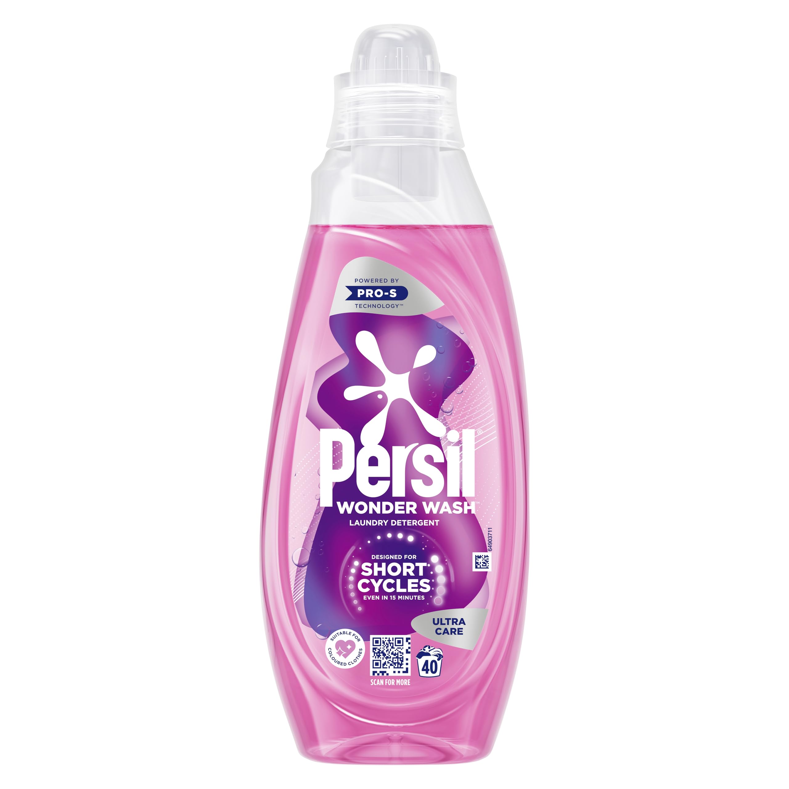 Persil Wonder Wash Ultra Care Bio Liquid Detergent - Protects & Restores Colours | 1.08 l 1