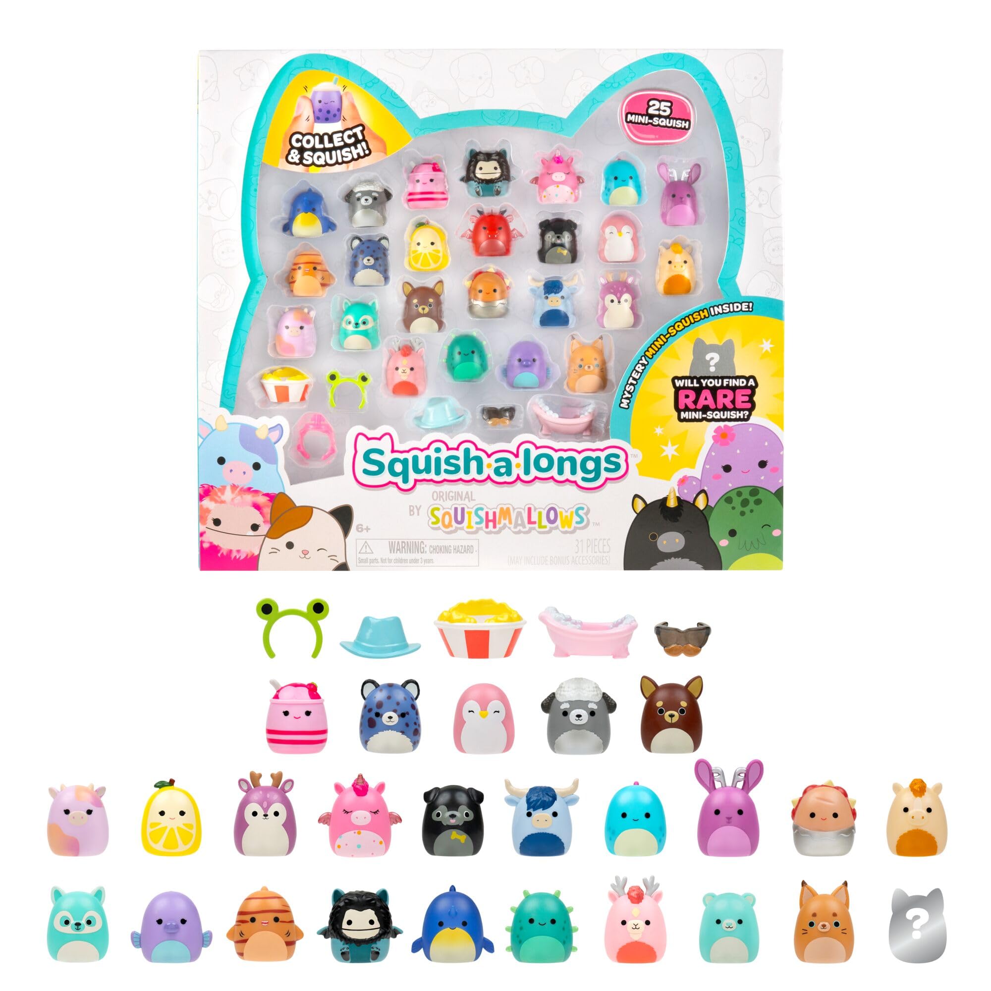 Squish-a-longs Mini-Squish 25-Pack (Wave 5, Style 1) - (25) 1" Mini-Squish,