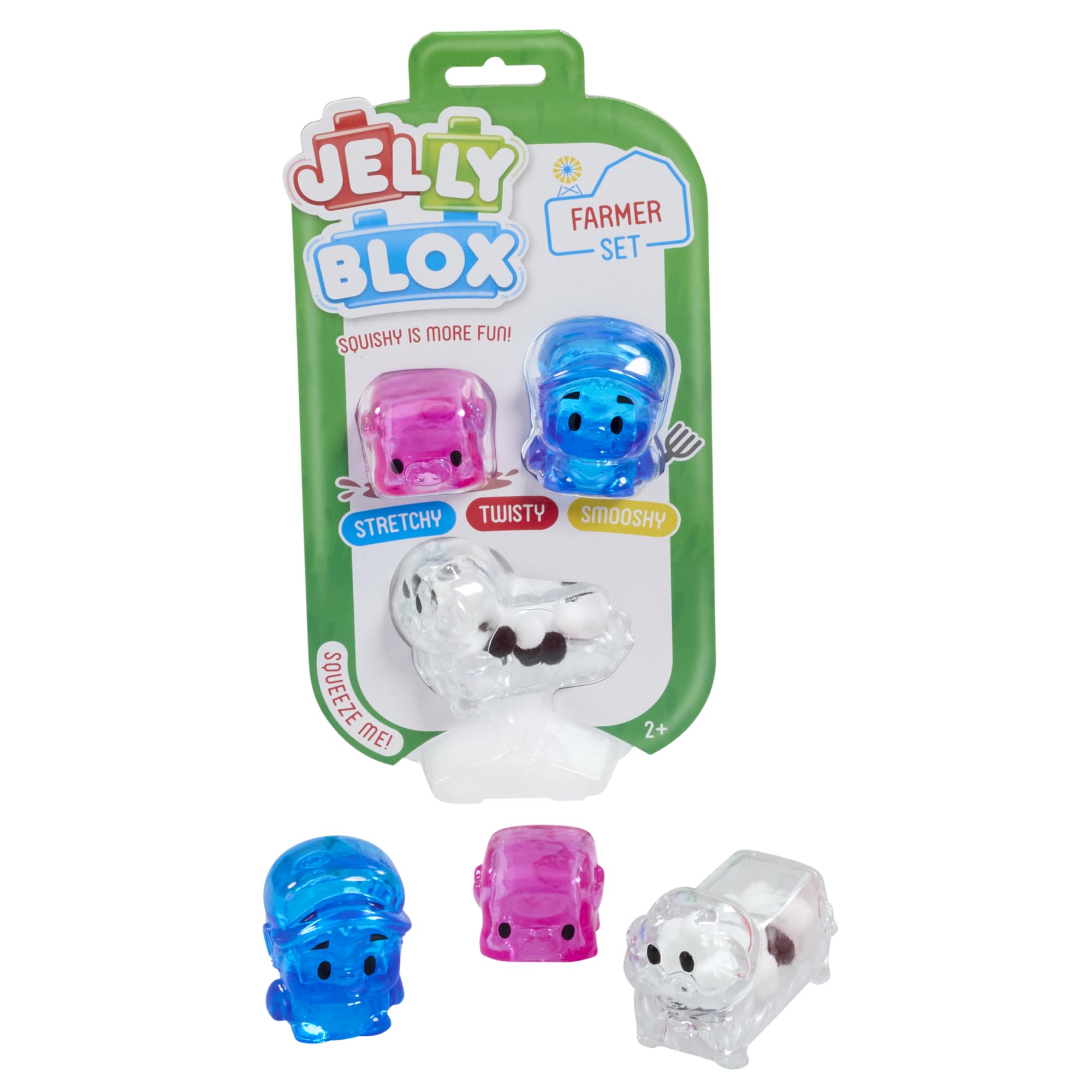 Jelly Blox Farmer Character Set - Squishy Building Fun for Toddlers 2+ 1