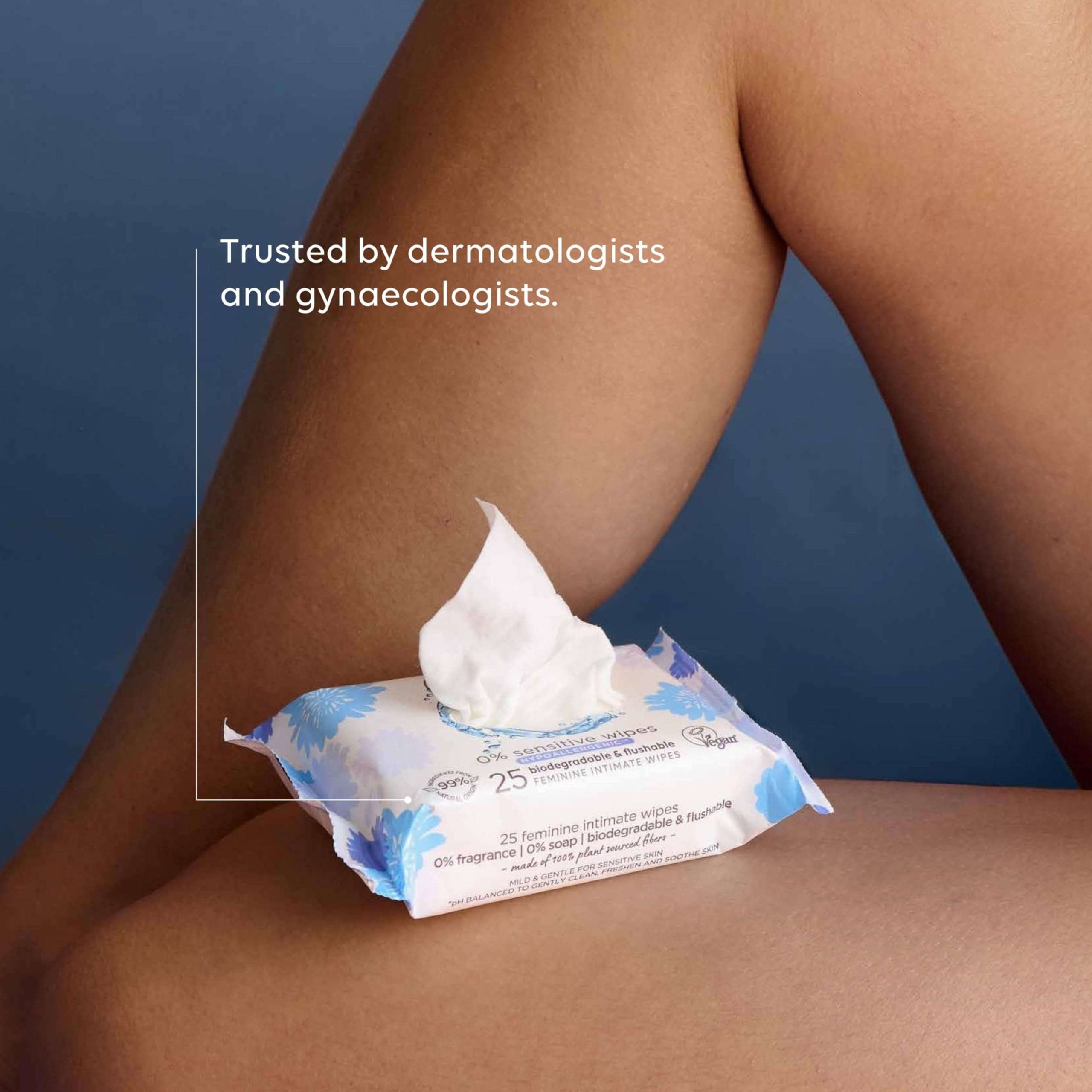 Femfresh 0% Sensitive Intimate Wipes - Gentle pH Balanced Feminine Wipes for Sensitive Skin | Unscented 3