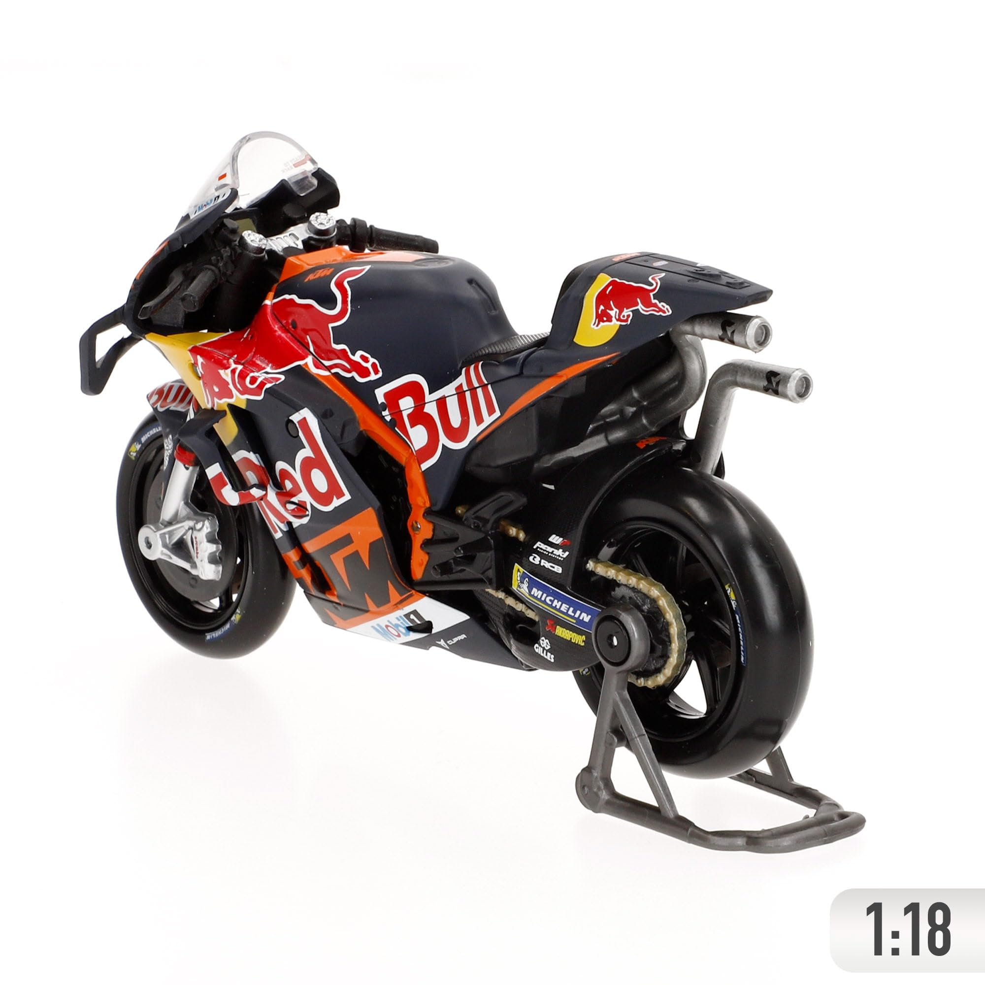 Maisto 1:18 Scale 2023 RED BULL KTM FACTORY MOTORBIKE (#33 BINDER) Diecast Model
