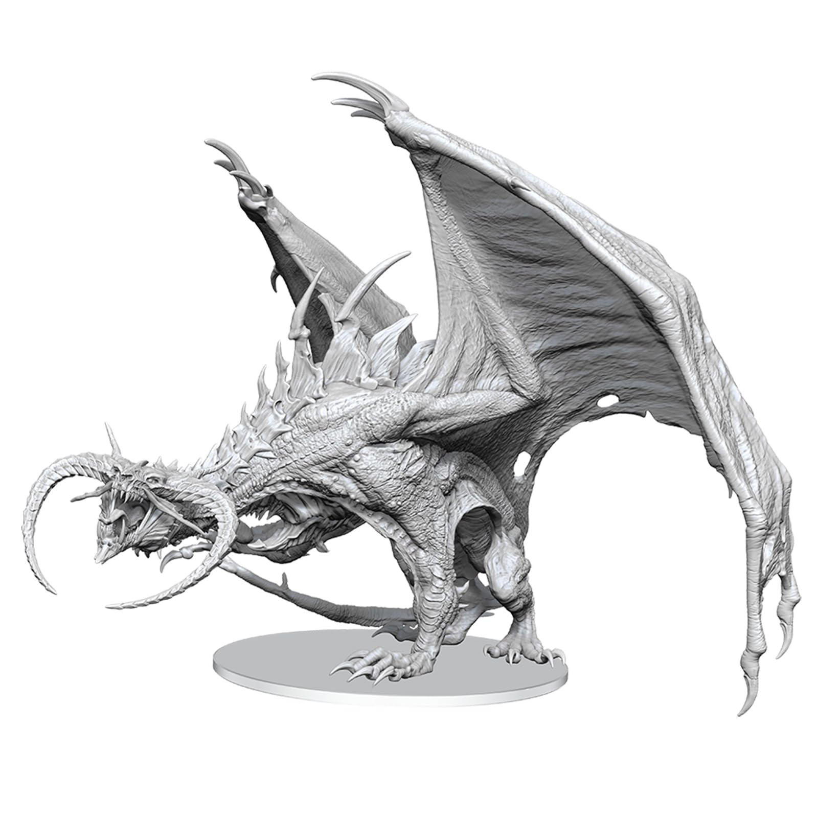WizKids Pathfinder Battles Deep Cuts: Diabolic Dragon Miniature | Unpainted Plastic | 75mm Base