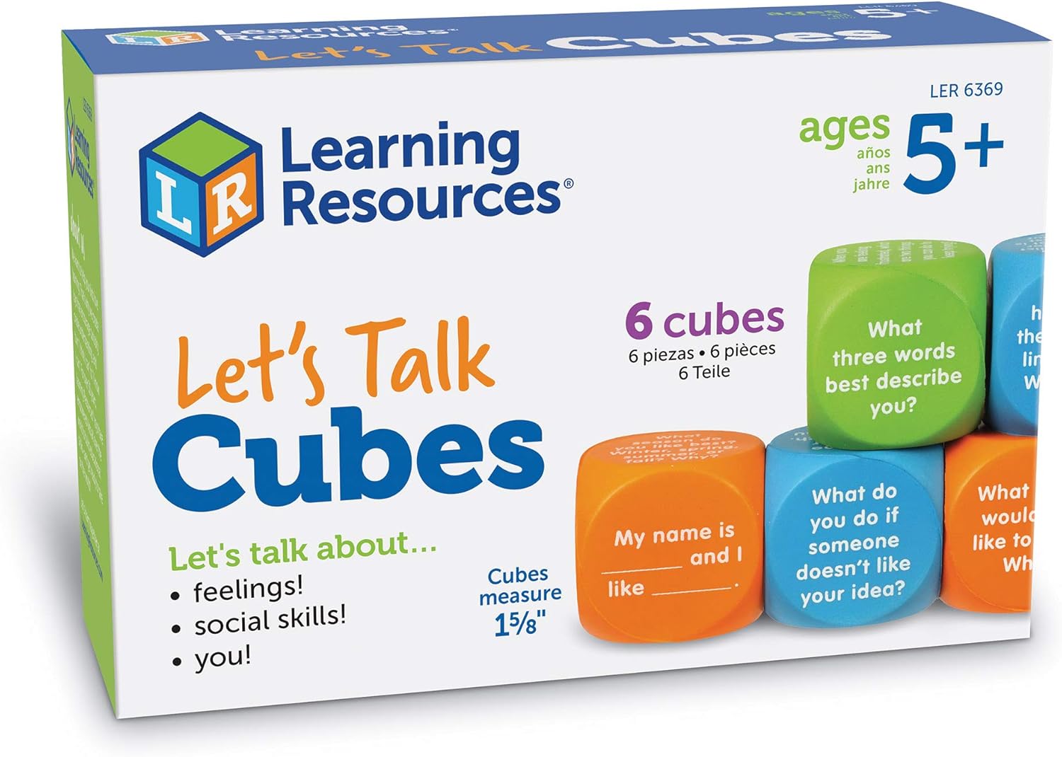 Learning Resources Let’s Talk SEL Cubes - Educational Social-Emotional Learning Game for Kids Ages 5-9 2
