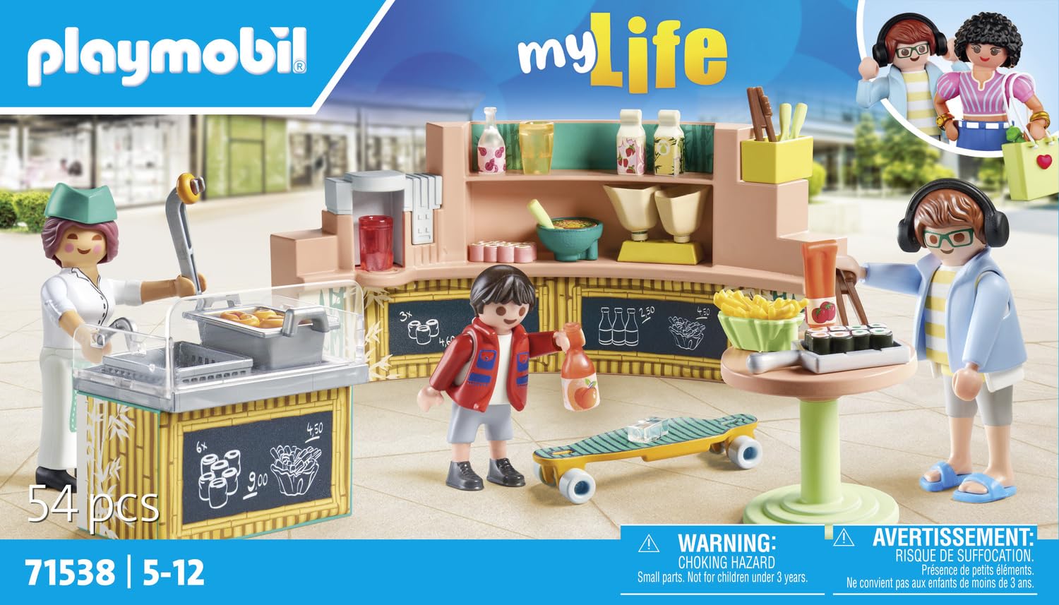 Playmobil 71538 myLife Food Lounge Restaurant Playset with 3 Figures 4