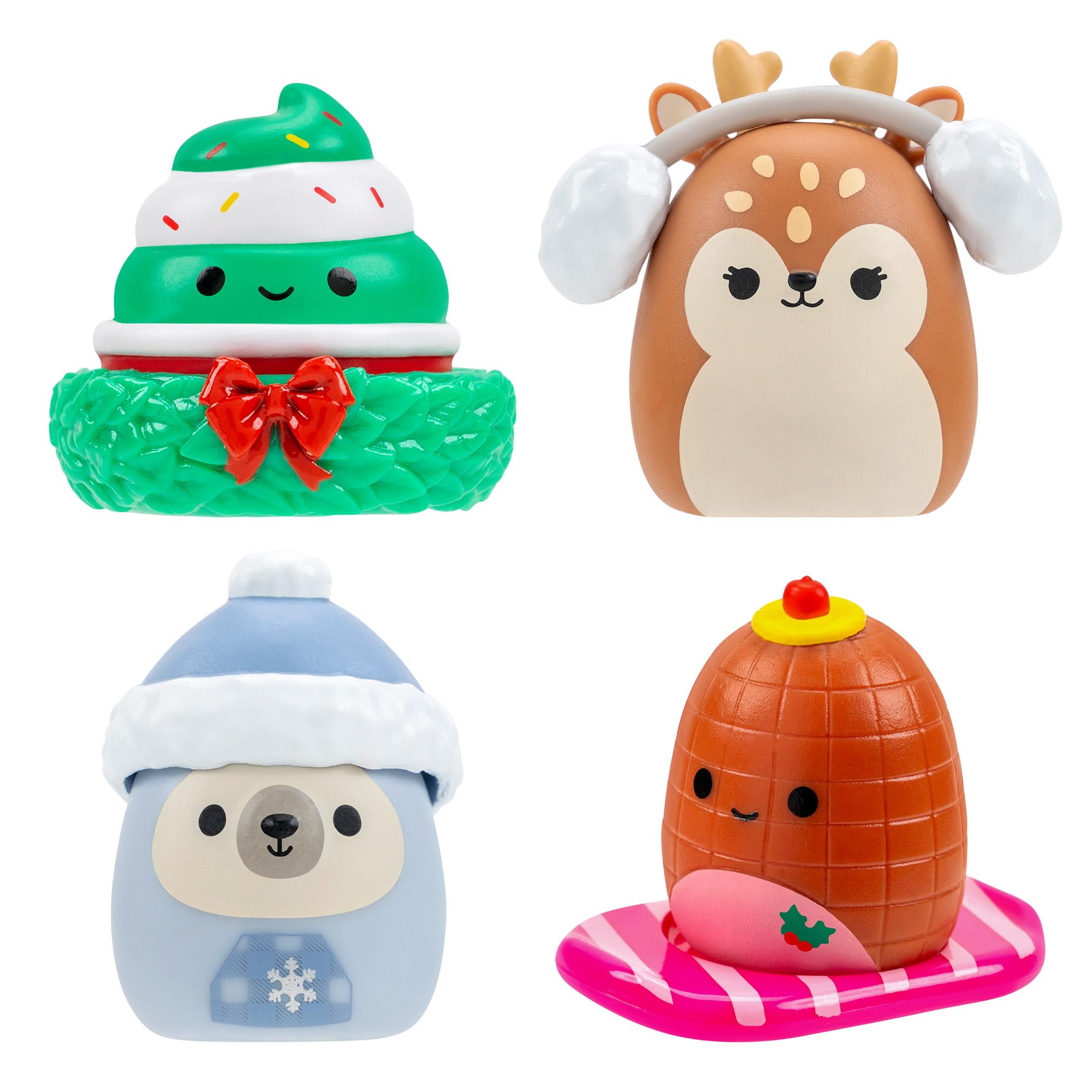 Squish-a-longs Chandra the Holiday Cupcake Clip-a-longs Mini-Squish Carrying Case with 4 Mini Figures 5