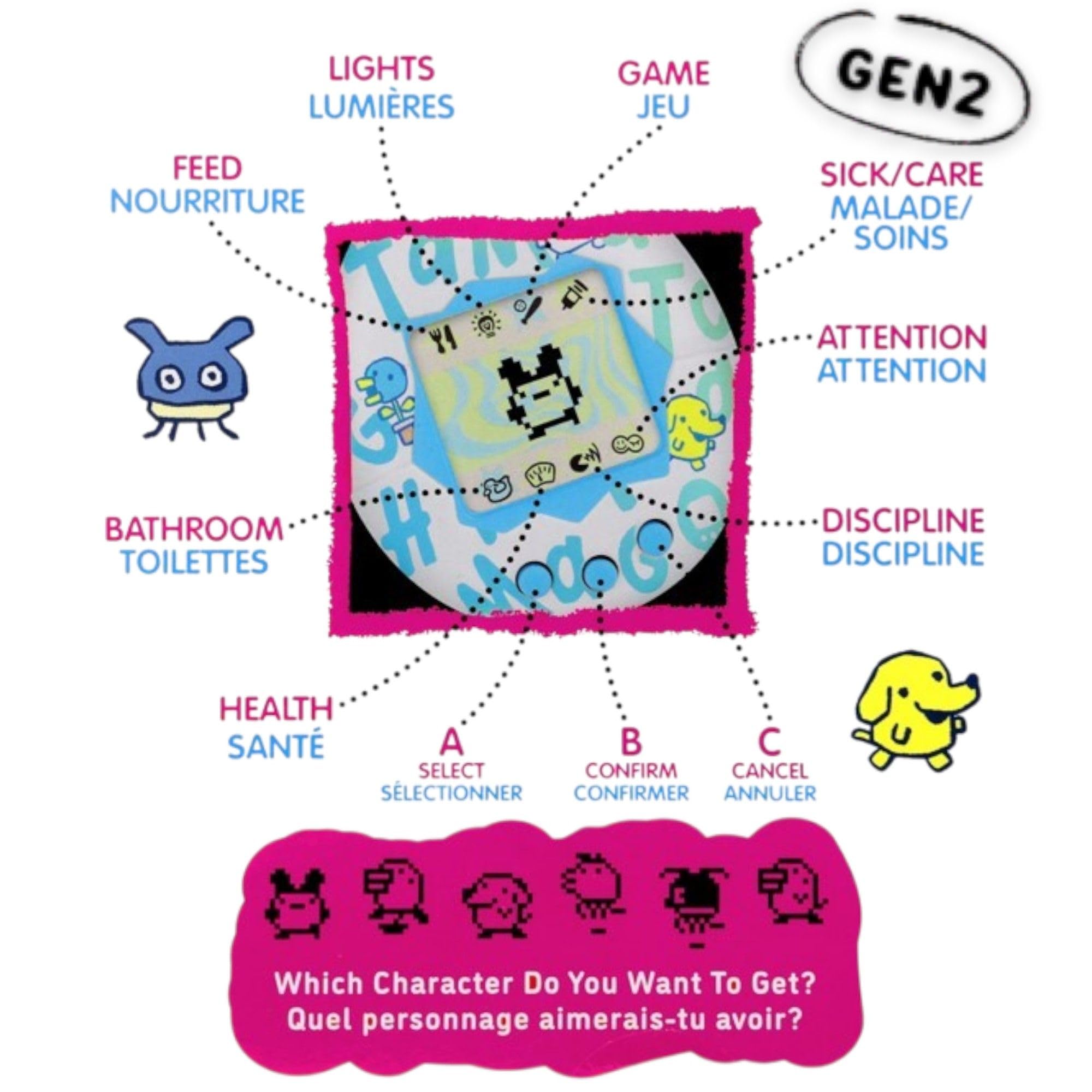 TAMAGOTCHI Bandai Original Tama Picnic Digital Pet with Gen 2 Programming 6