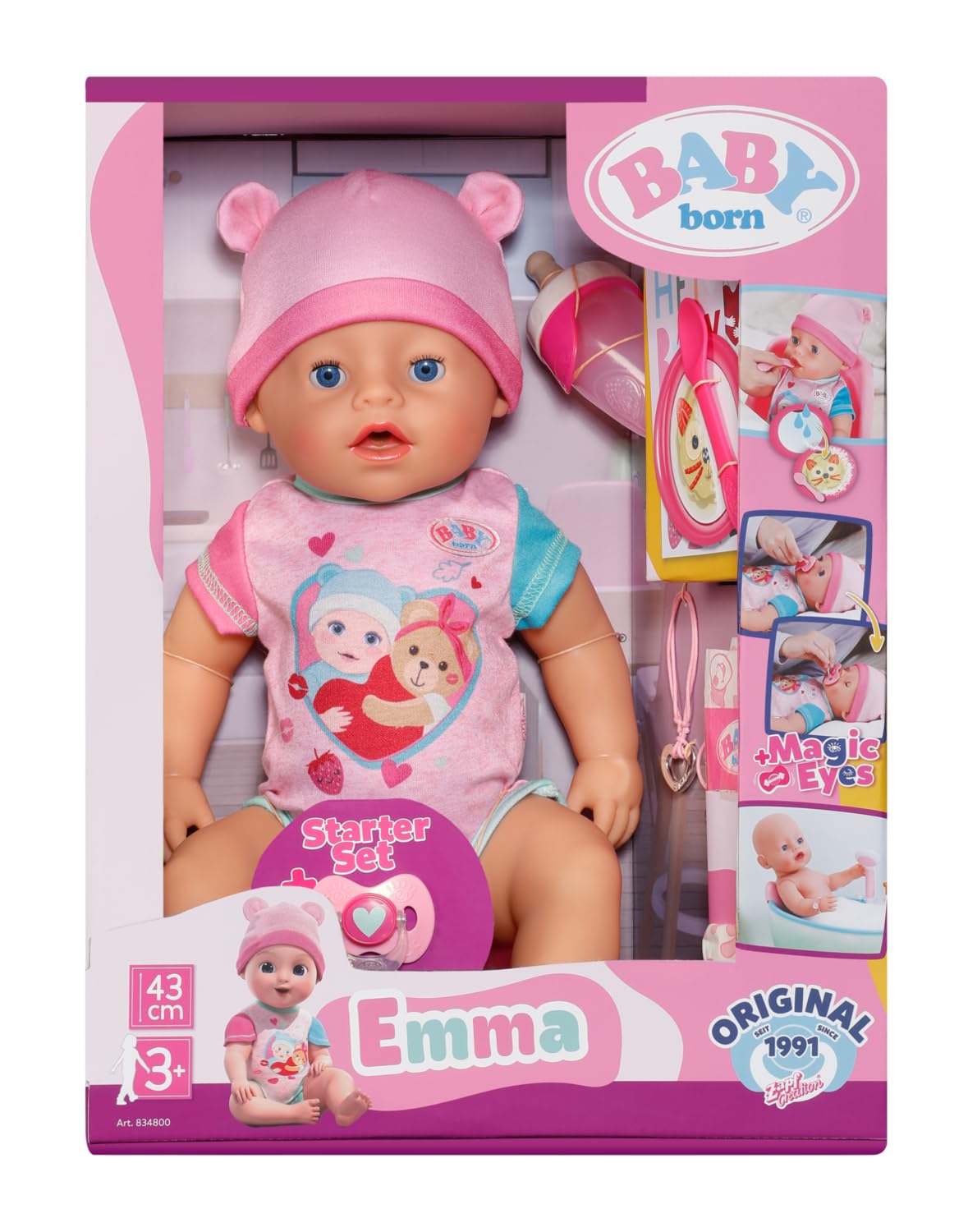 BABY born Emma Doll - 43 cm | 10 Play Functions | Fully Bathable 3