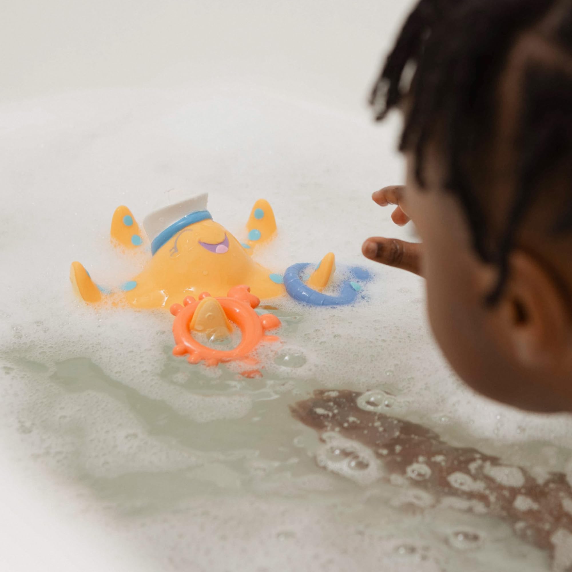 Nuby Starfish Hoopla Floating Bath Toy - 3 Throwing Rings for Kids 18 Months+ 10
