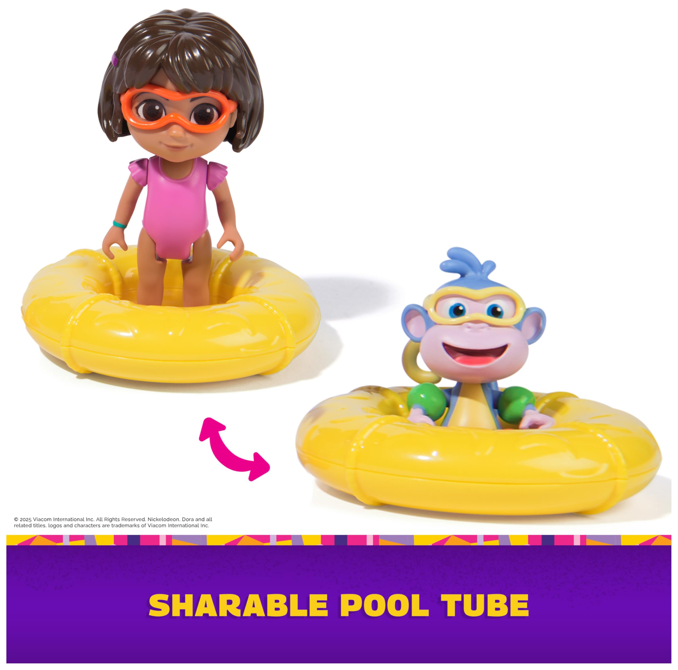 Dora, Splash-Splash Adventure Pack with Swim-Ready Dora and Boots Toy Figures 7