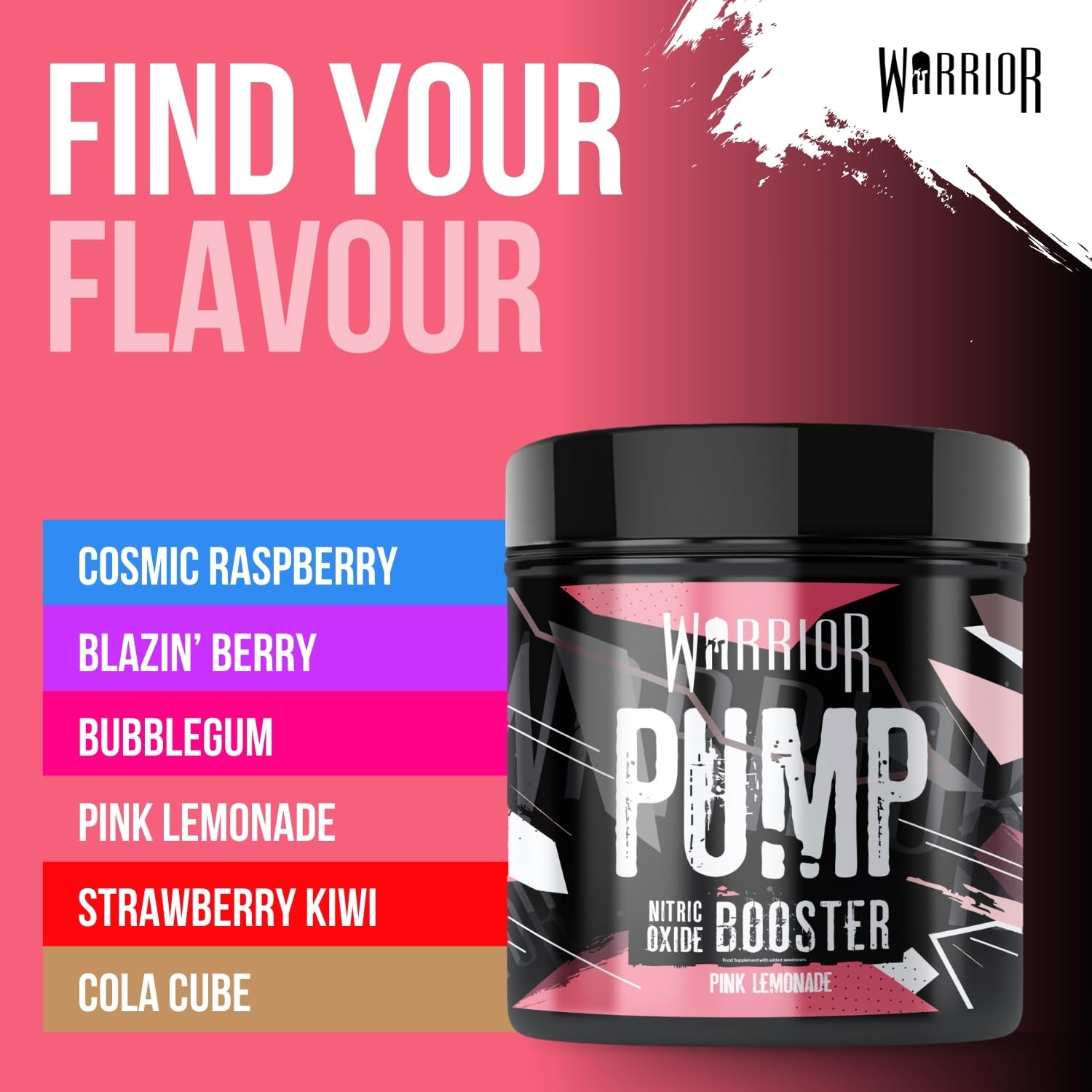 Warrior Pump Pre Workout Powder - Non Stim & Caffeine Free | 225g | 30 Servings 5