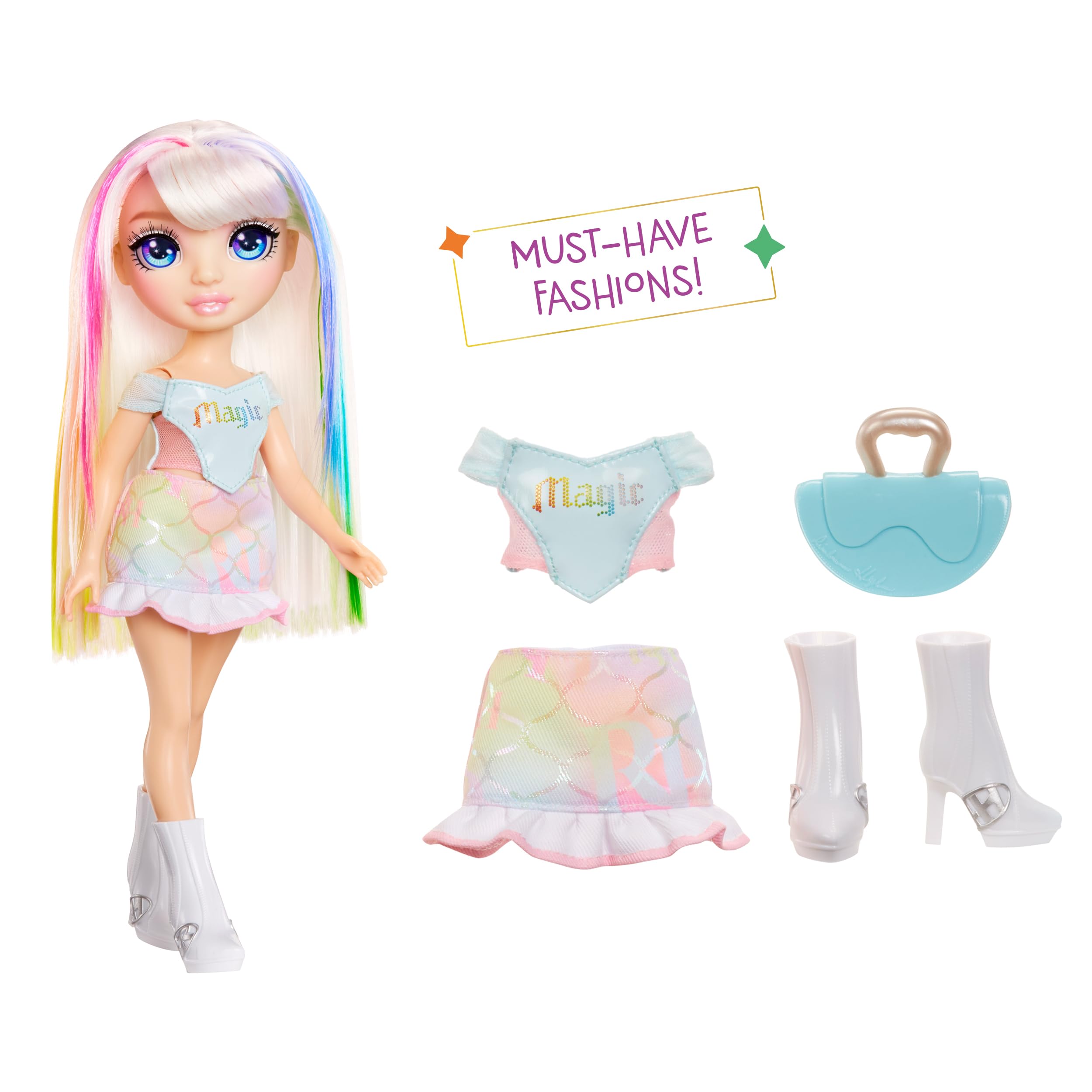 Rainbow High Amaya Fashion Doll - 11-inch Posable Doll with Statement Outfit and Stylish Handbag | Ages 4+