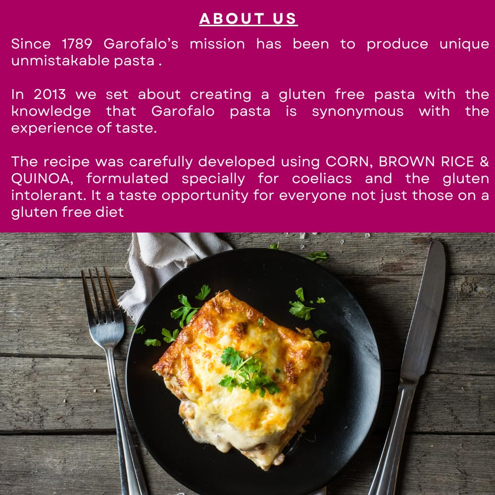 Garofalo Gluten Free Lasagne Sheets, 400g - Vegan & Coeliac-Safe Baking Pasta 6