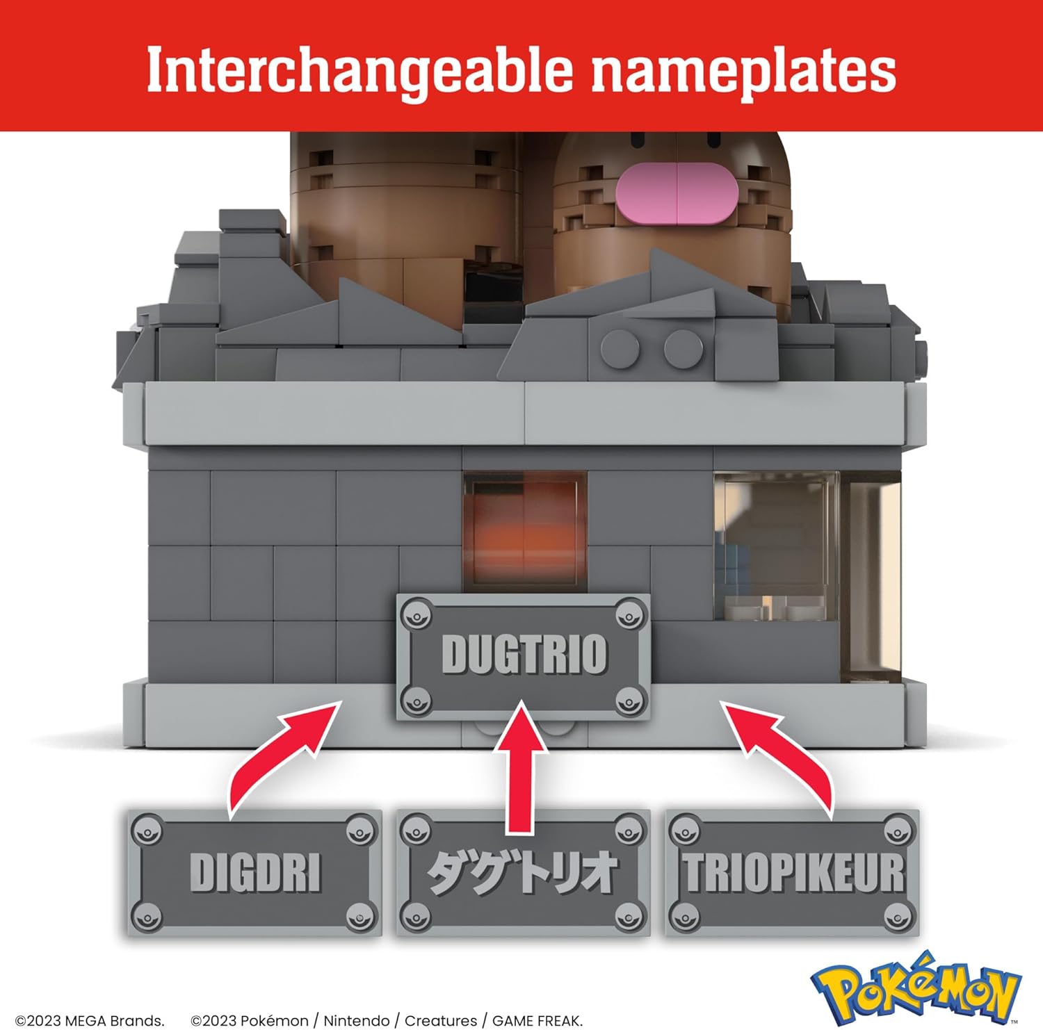 MEGA Pokémon Mini Motion Dugtrio Building Set - 350-Piece Action Figure with Pop-Up Motion 2