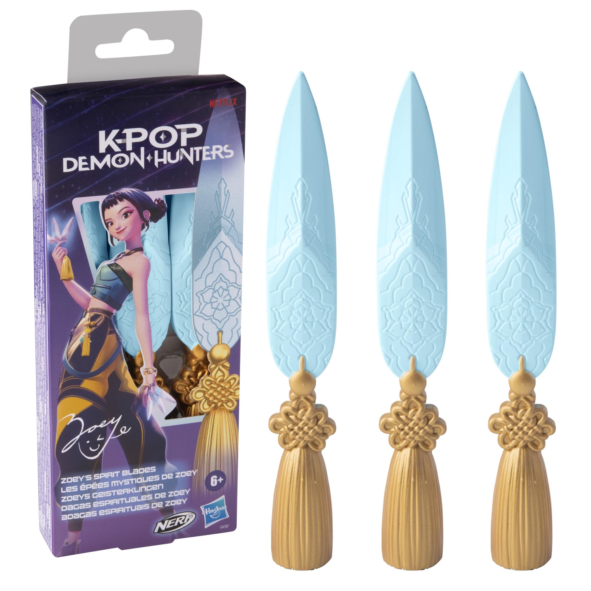 KPop Demon Hunters Zoey's Spirit Blades - 3 Foam Blades | Ages 6+ | 8 Inches