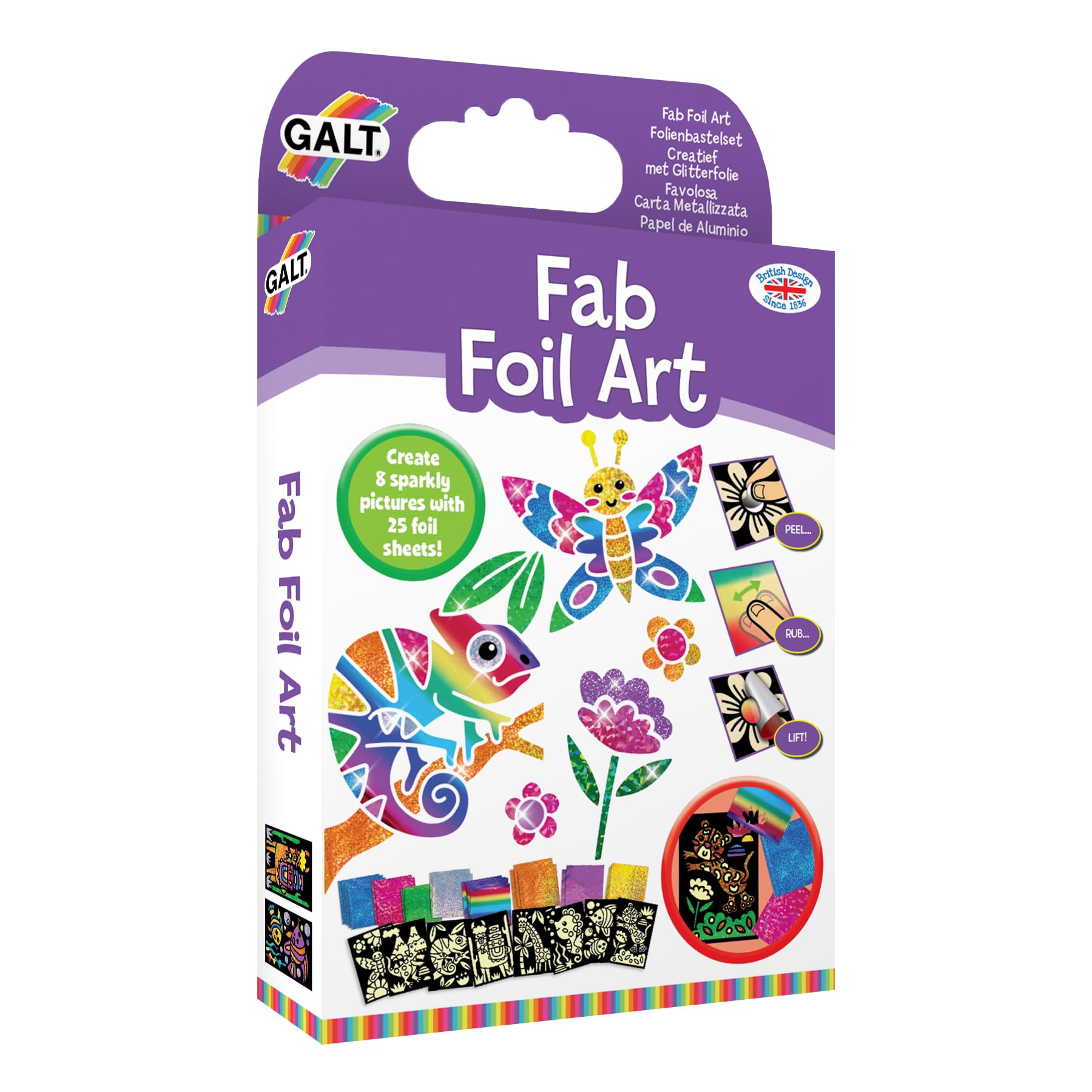 Galt Toys Fab Foil Art Craft Kit for Kids Ages 6+ | Mess-Free Foil Transfer