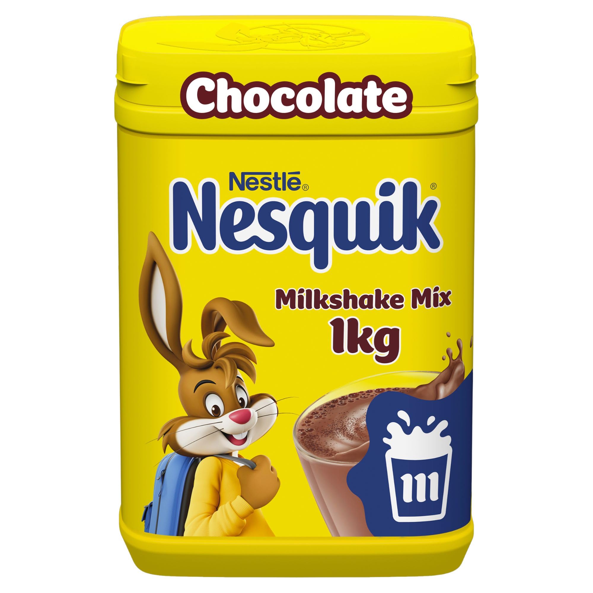 Nesquik Chocolate Flavoured Milkshake Powder - 1kg Tub | Fortified with Vitamin C & D 1