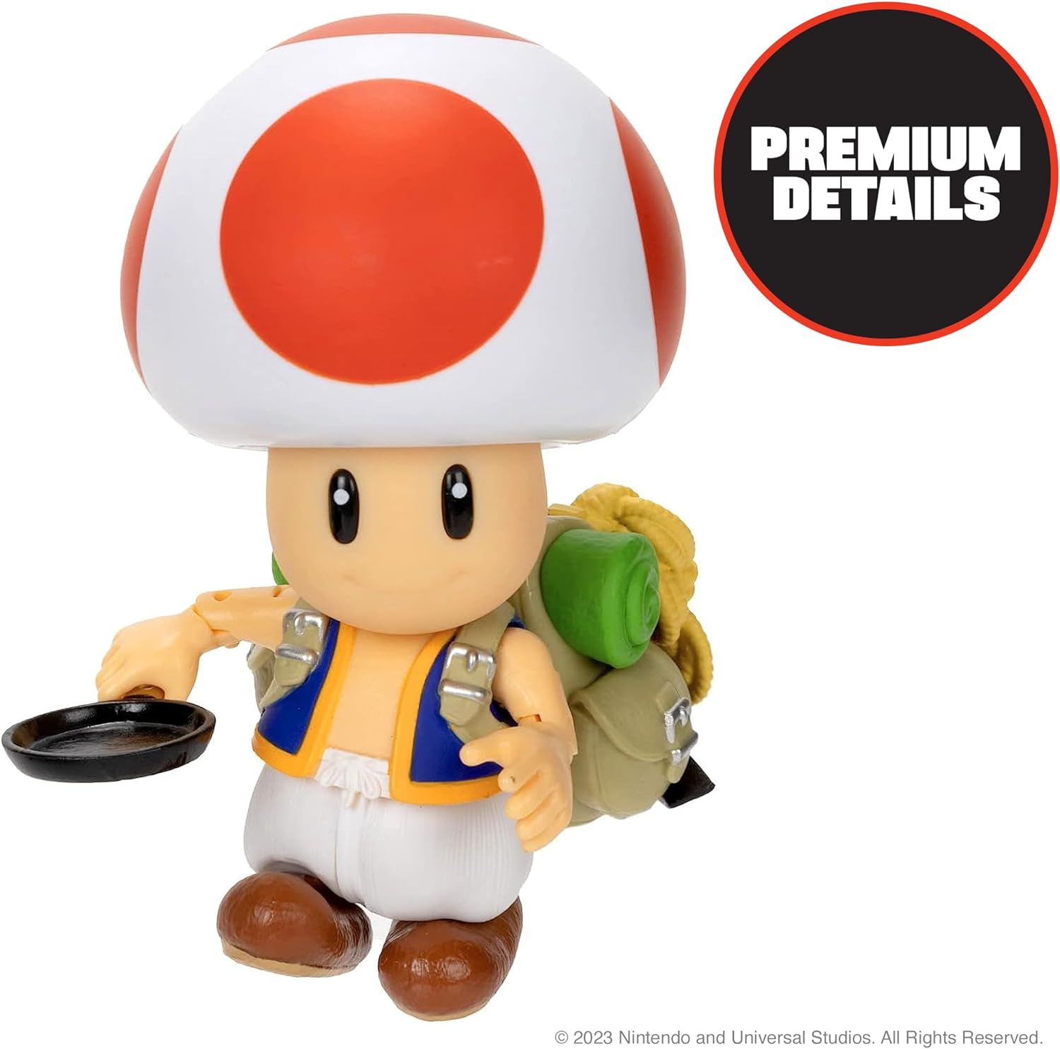 Super Mario Bros. Movie - 5" Toad Action Figure with Frying Pan Accessory 4