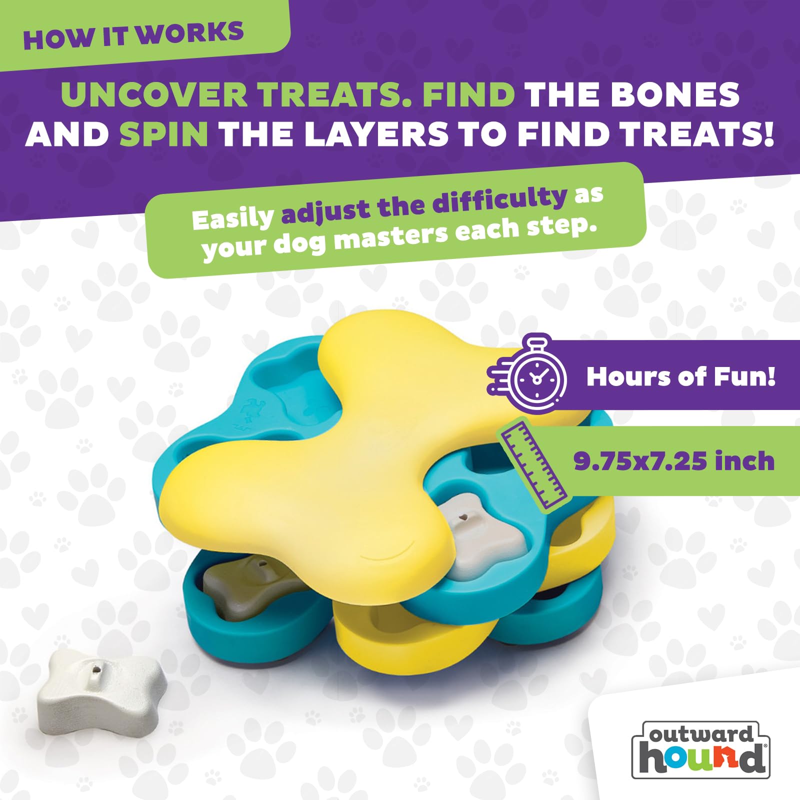 Outward Hound Nina Ottosson Dog Tornado Interactive Treat Puzzle Toy | Level 2 | Medium 6
