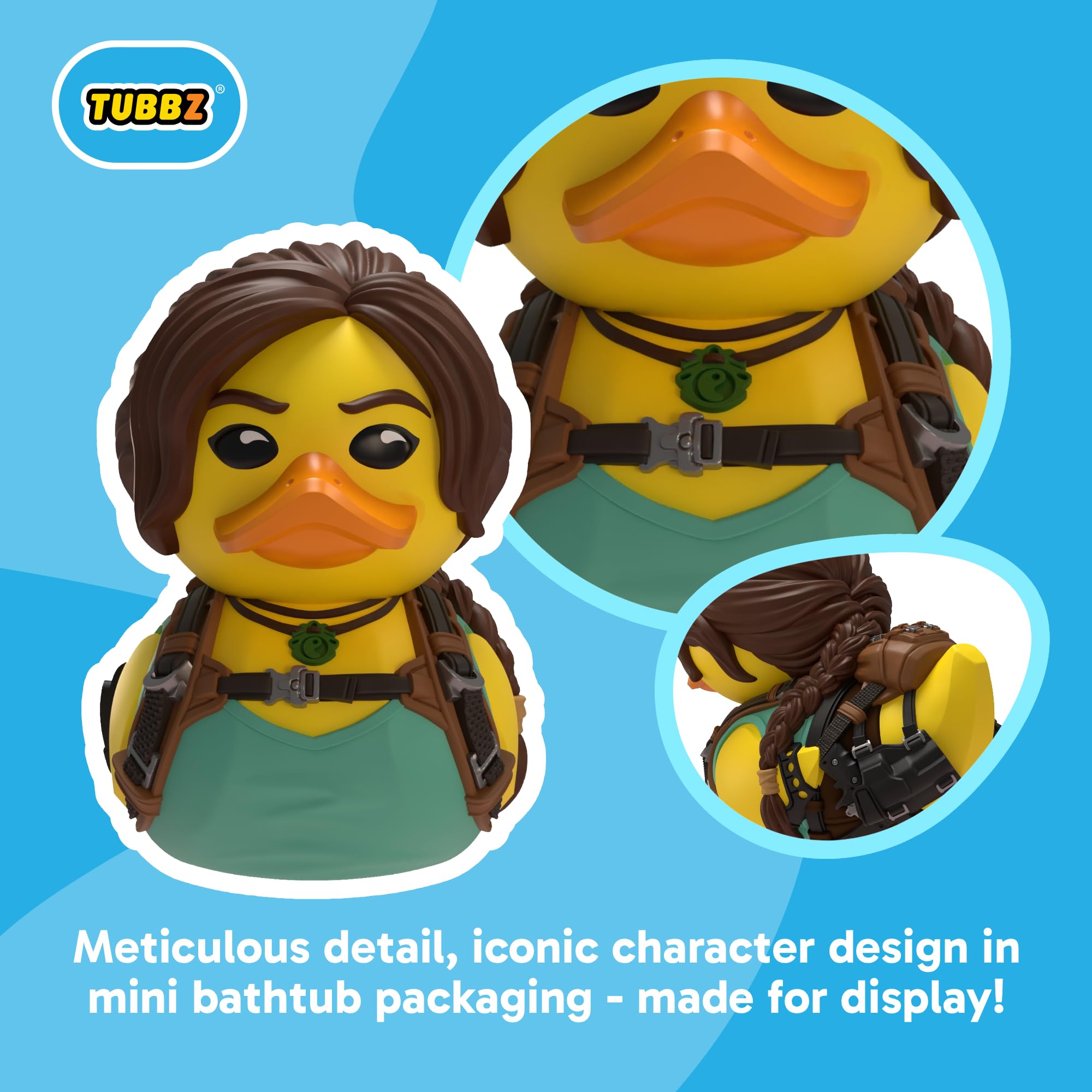 TUBBZ Tomb Raider 30th Anniversary Lara Croft Mini Cosplay Rubber Duck Figure | 5 cm