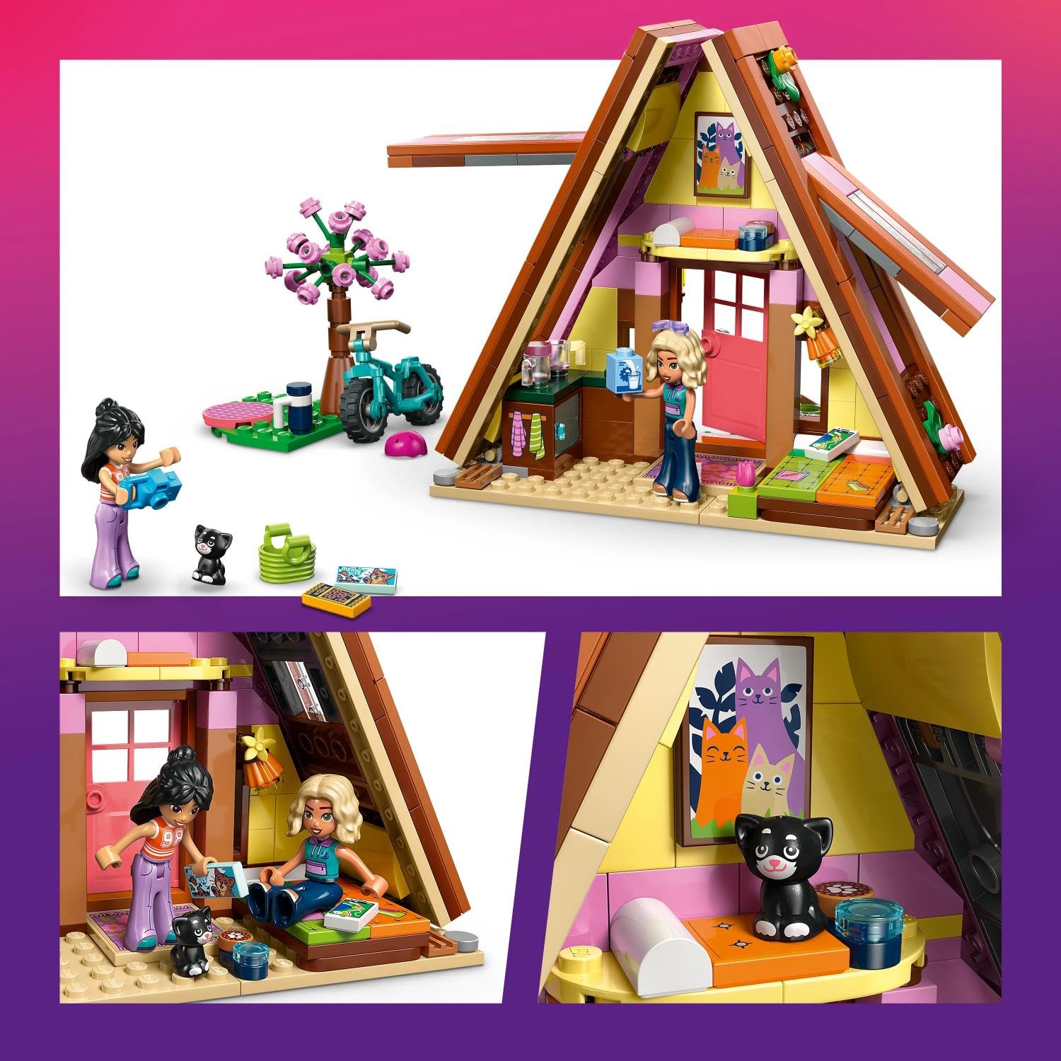 LEGO Friends Nature Glamping Cabin Building Set 42682 for Ages 6+ | Includes 2 Mini Dolls 3