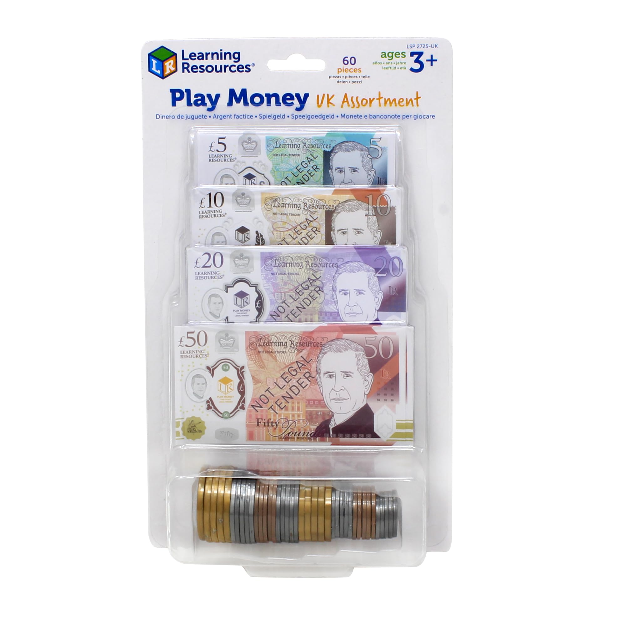 Learning Resources Play Money UK Assortment - Realistic Coins & Notes | Ages 3+ 1