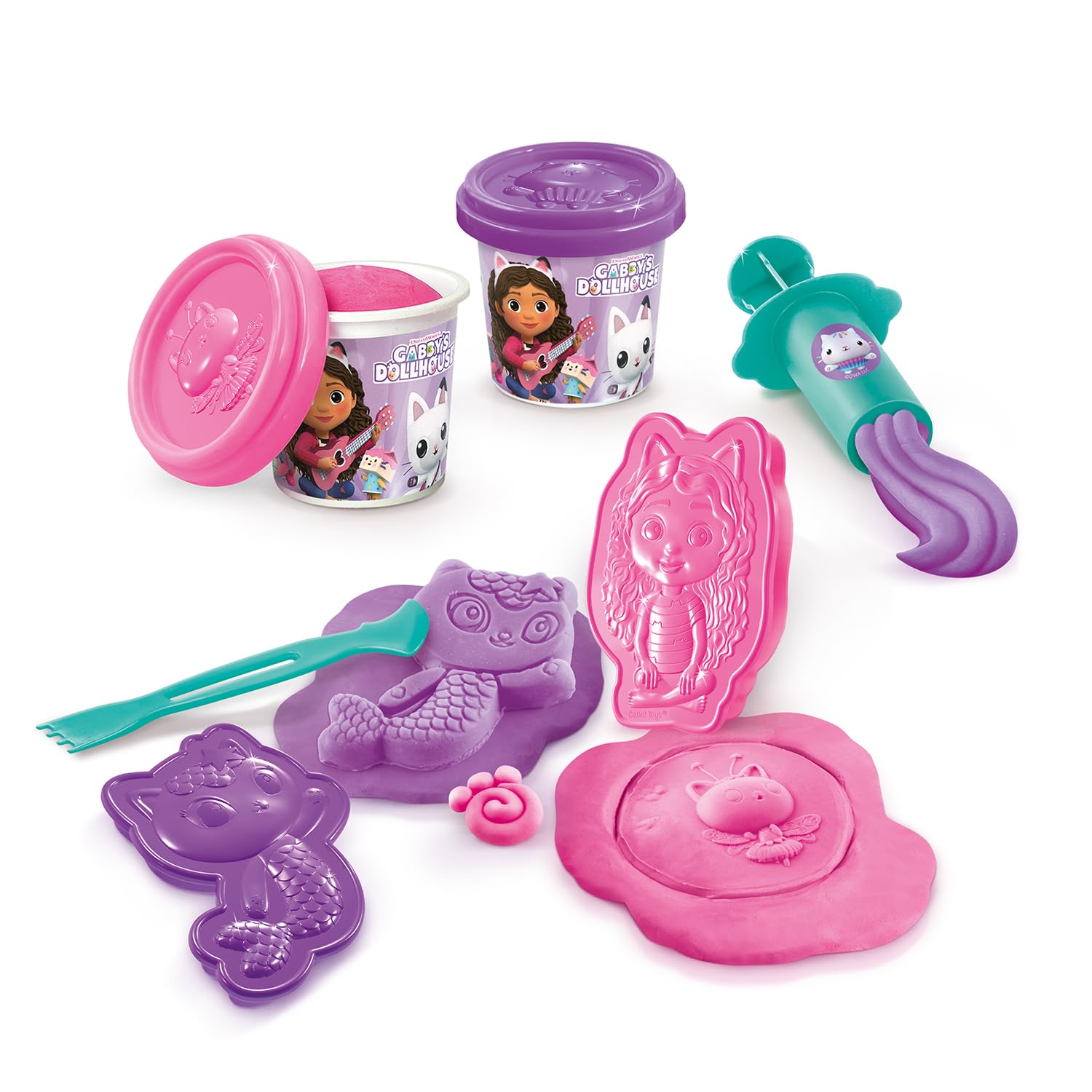 Canal Toys Gabby's Dollhouse Dough Backpack Playset | Includes 2 Dough Pots & Tools | Ages 3+