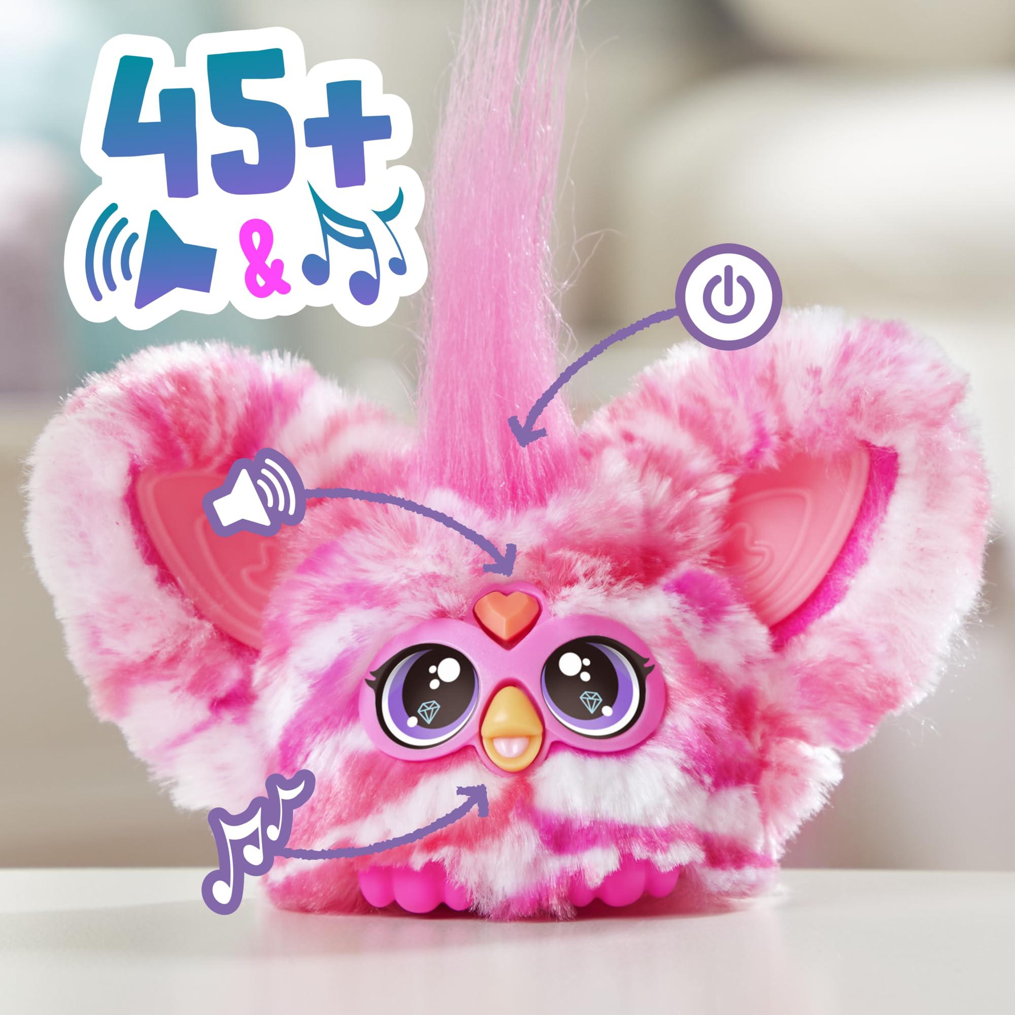 Furby Bub-Lee K-Pop Mini Electronic Plush Toy with Sound & Keychain | Ages 6+ | Pink 9