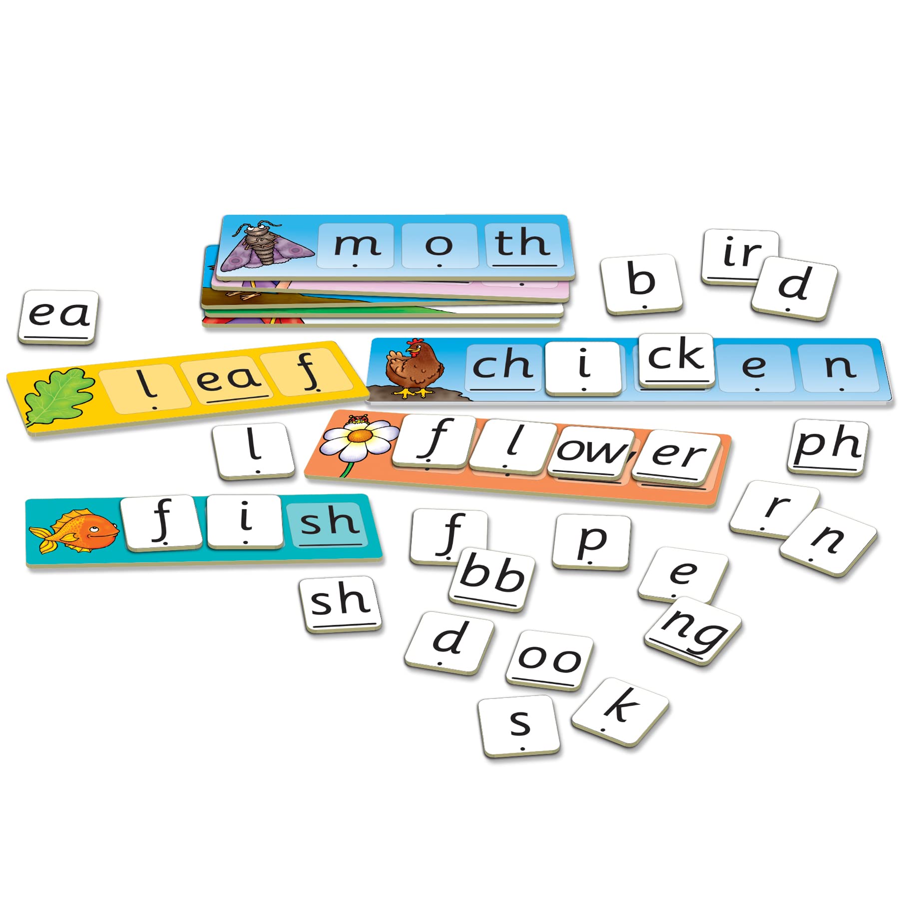 Orchard Toys Match and Spell Next Steps Spelling Aid Game | Ages 5+ | 1-4 Players | Phonics & Word Building