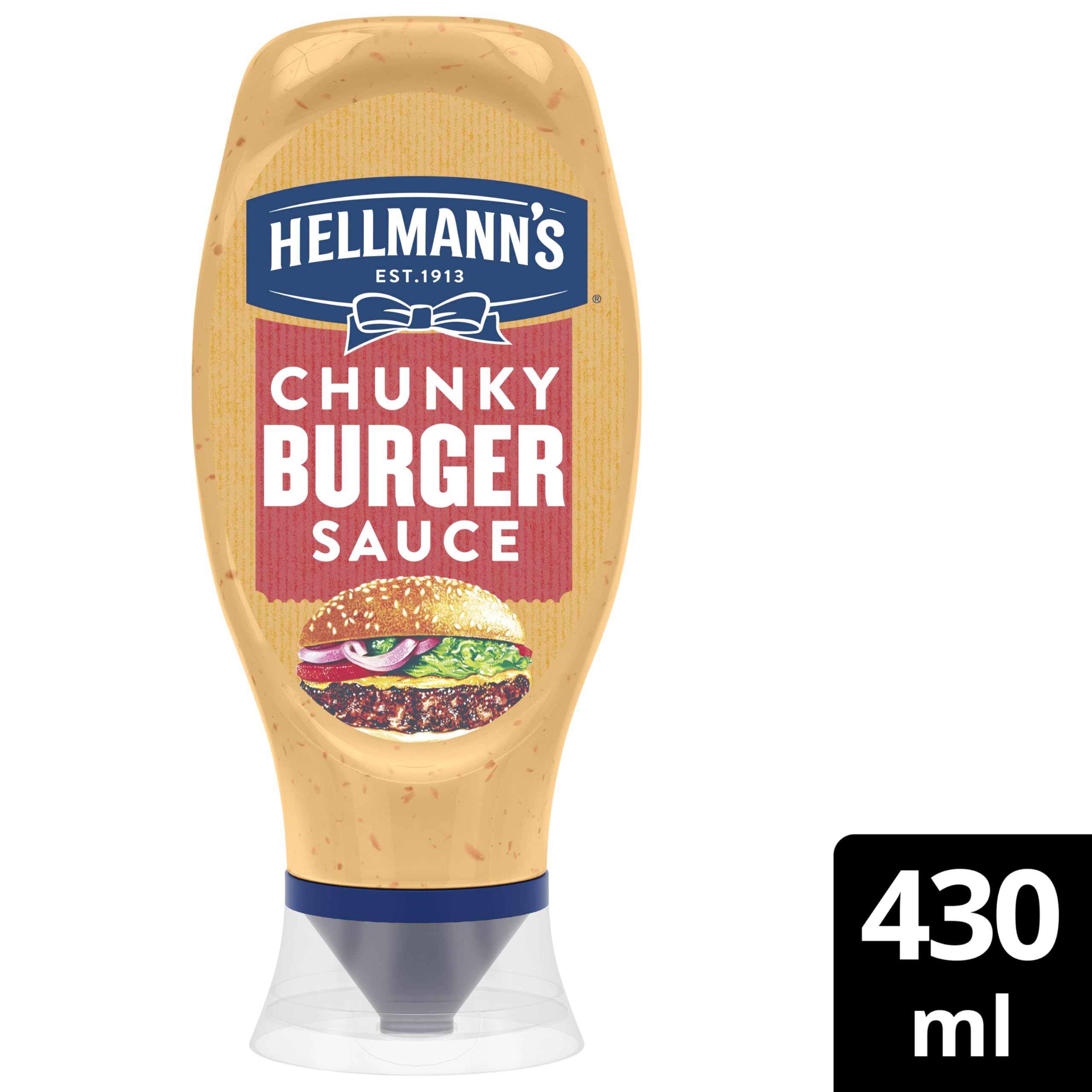 Hellmann's Chunky Burger Sauce - Creamy Texture with Gherkins & Chilli | 430ml