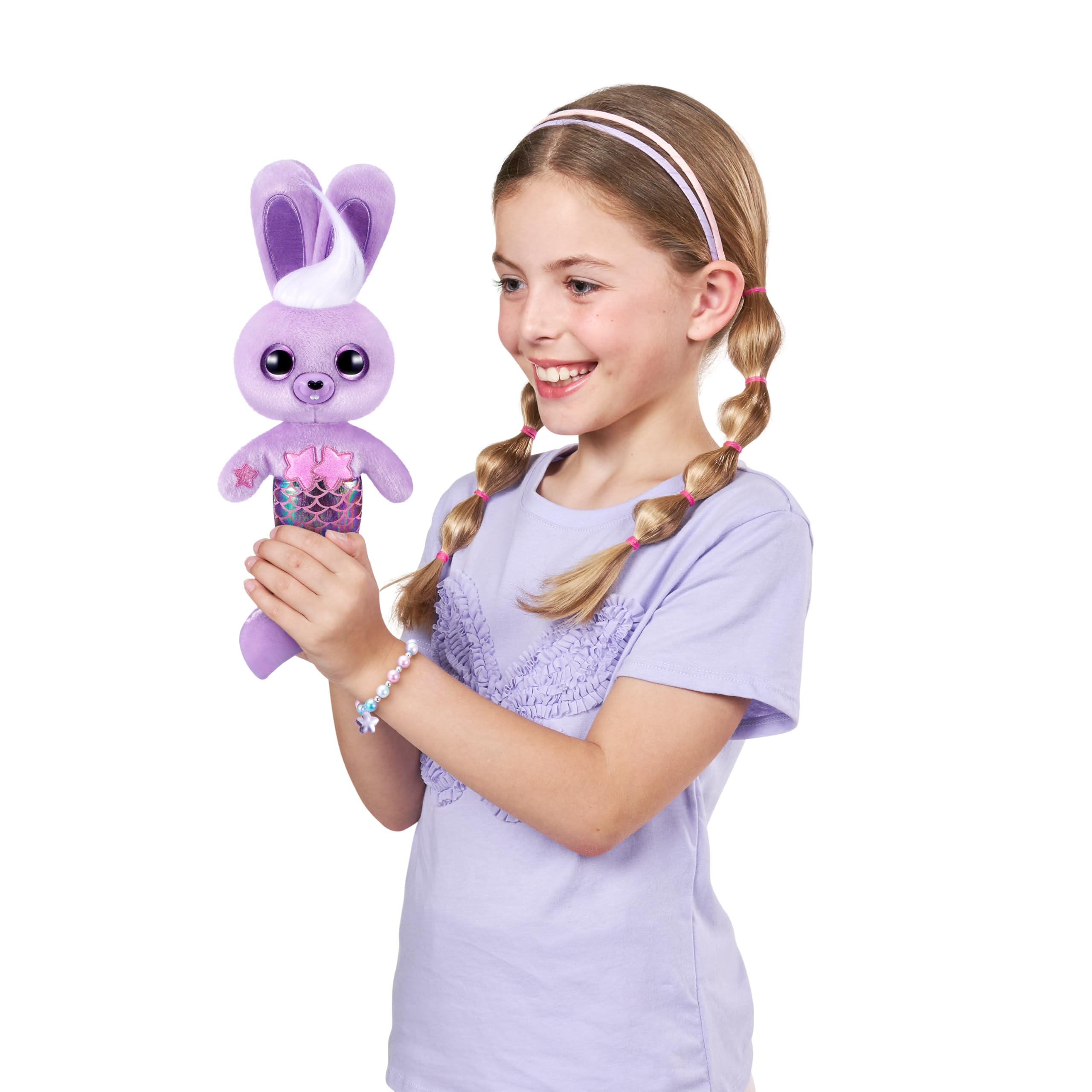 Pets Alive Furmaids by ZURU - Purple Bunny Mermaid Plush with Lights, Sounds & Interactive Play for Girls 2