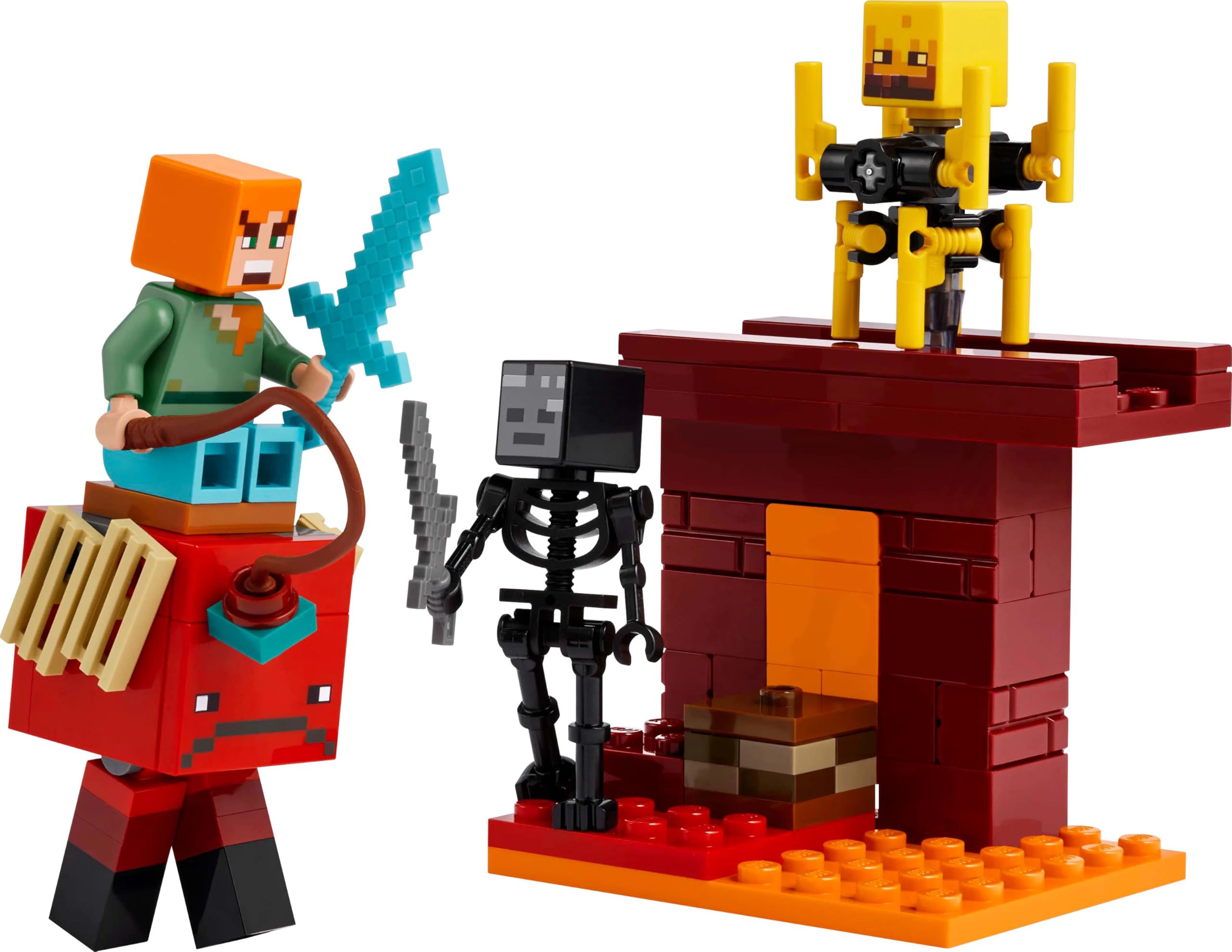 LEGO Minecraft The Nether Lava Battle Building Set - 99-Piece Playset with Alex Figure, Ages 6+ 4
