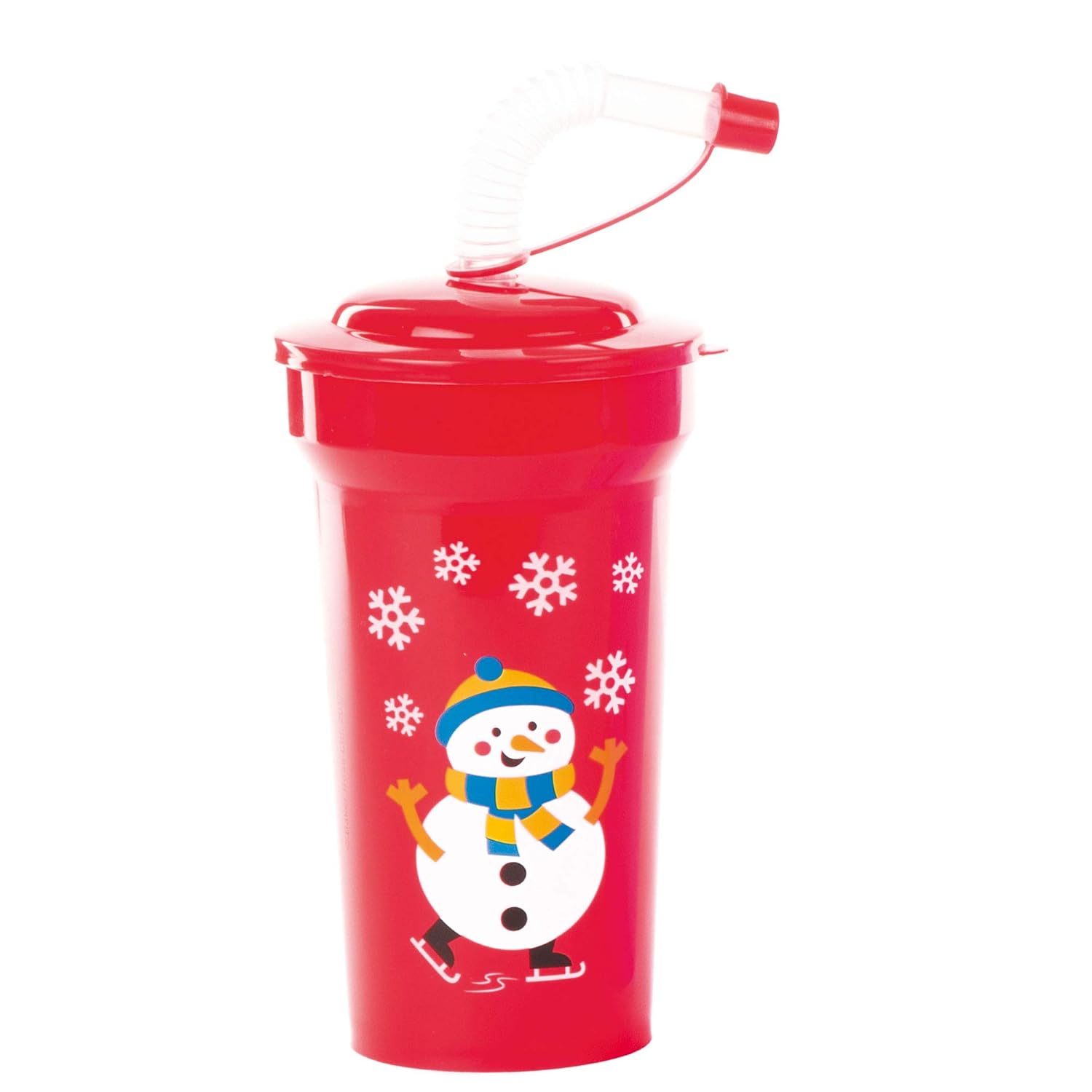 Baker Ross AV808 Christmas Bendy Straw Cups - Assorted Fun Drinkware for Kids 5