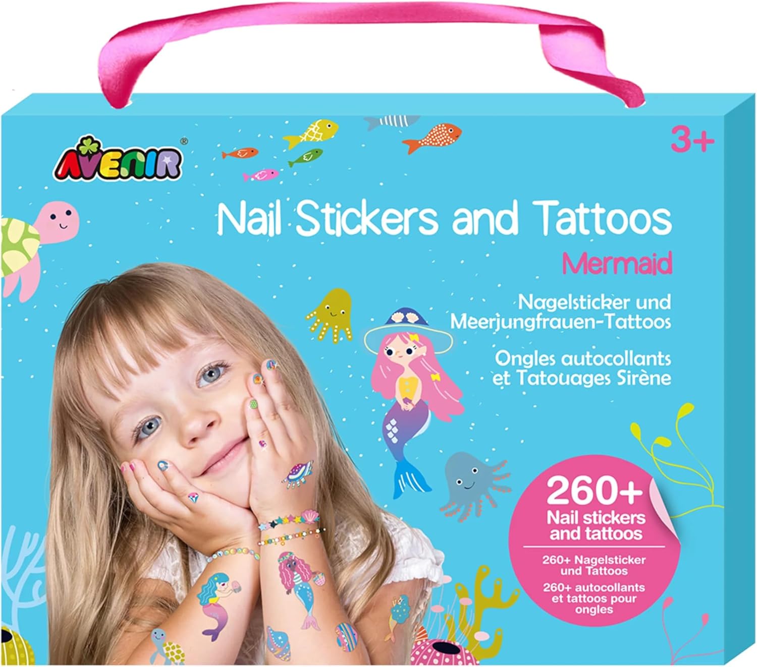 Avenir Mermaid Nail Stickers & Temporary Tattoos Creative Set